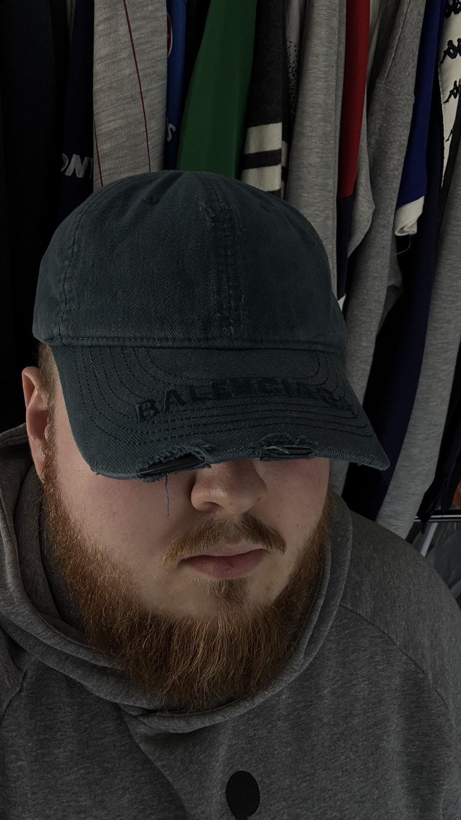 Balenciaga Balenciaga Logo Visor Distressed Blue Cap Y2k Size ONE SIZE - 3 Thumbnail