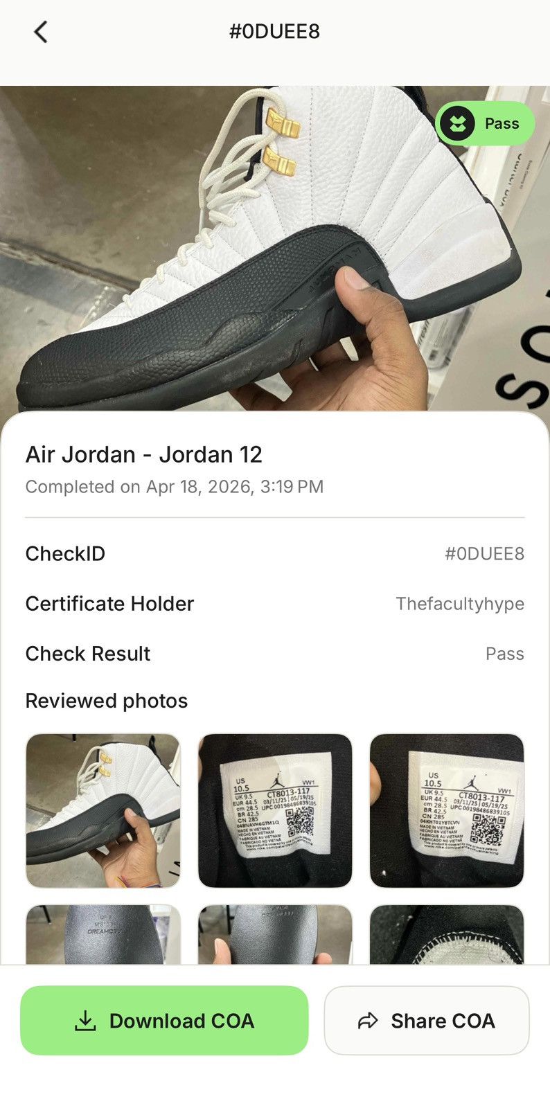 Jordan Brand Air Jordan 12 Taxi Size 10.5 (2025) Size US 12 / EU 45 - 11 Thumbnail