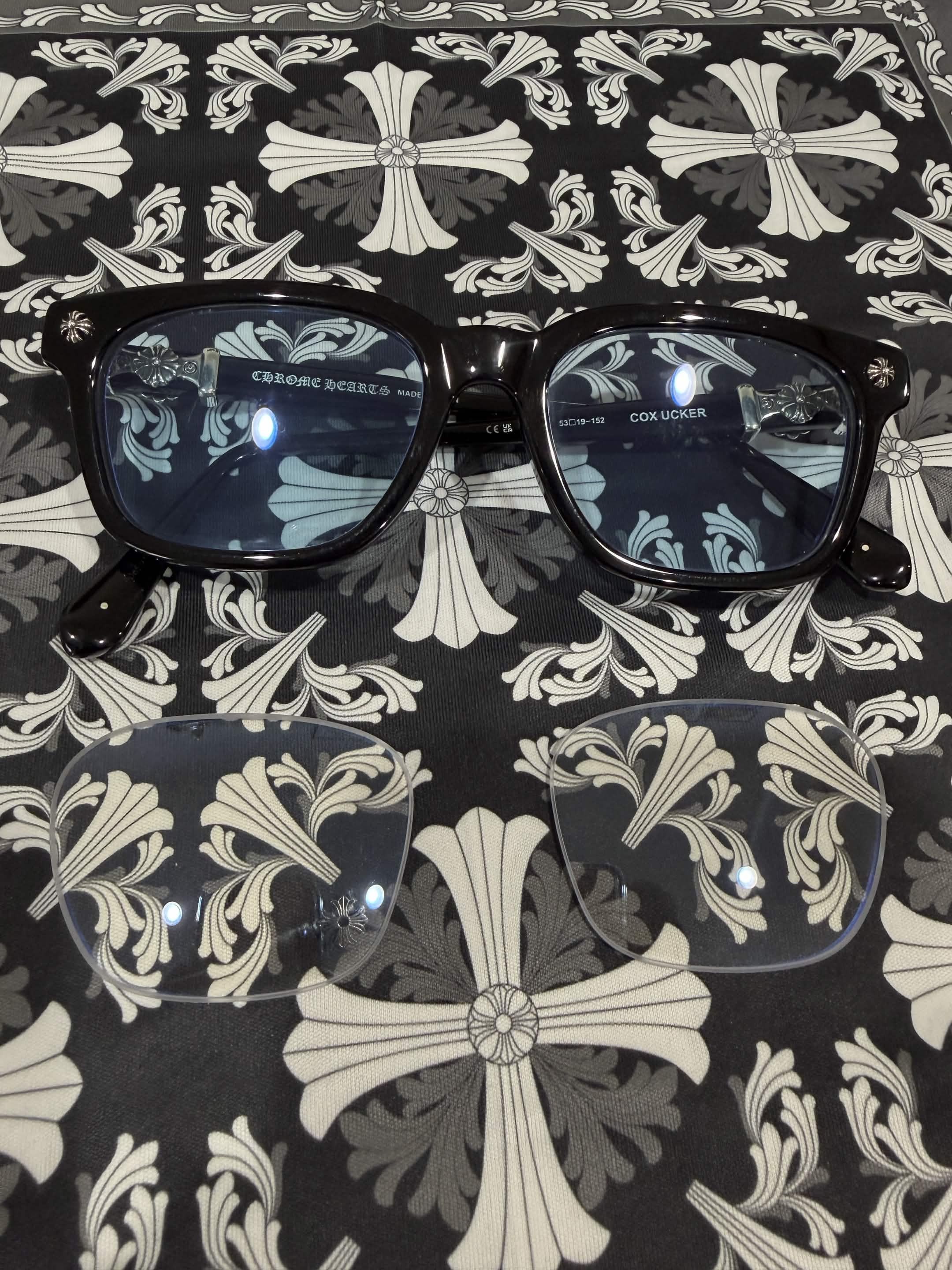 Chrome Hearts Cox Ucker Silver Eye Glasses Frame Sunglasses Size ONE SIZE - 1 Thumbnail