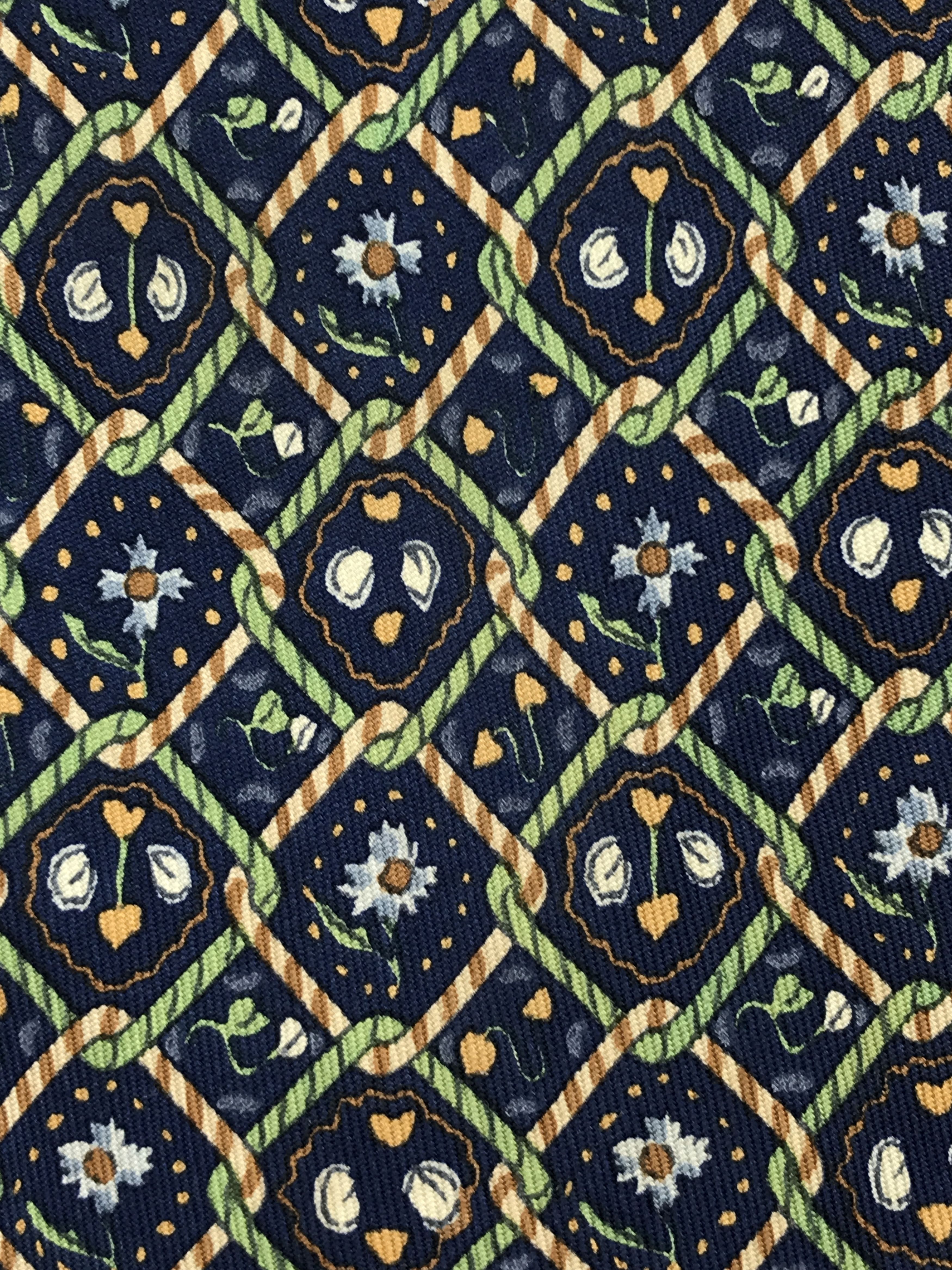 Designer × Hermes Vintage Hermes Silk Necktie Size ONE SIZE - 5 Thumbnail