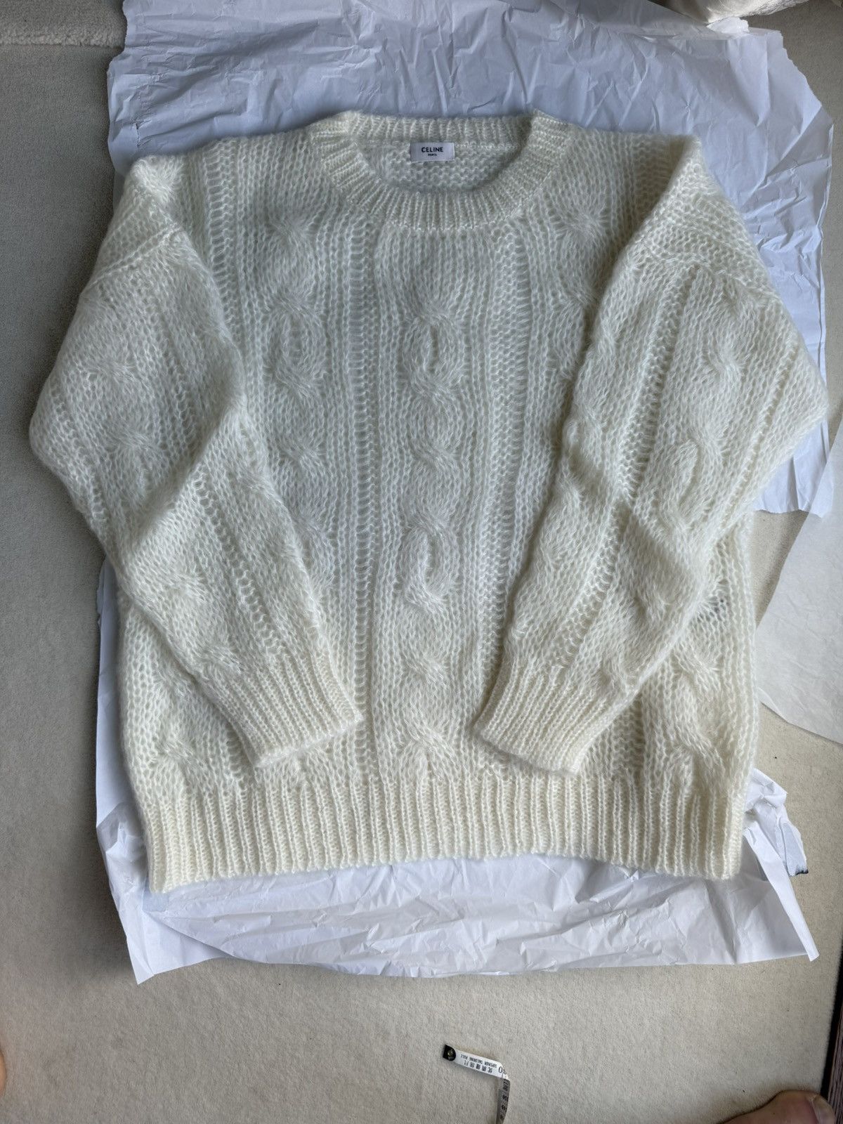 Celine $1.4k FW22 Celine boxy Aran sweater in mohair fisherman M Size US M / EU 48-50 / 2 - 6 Thumbnail