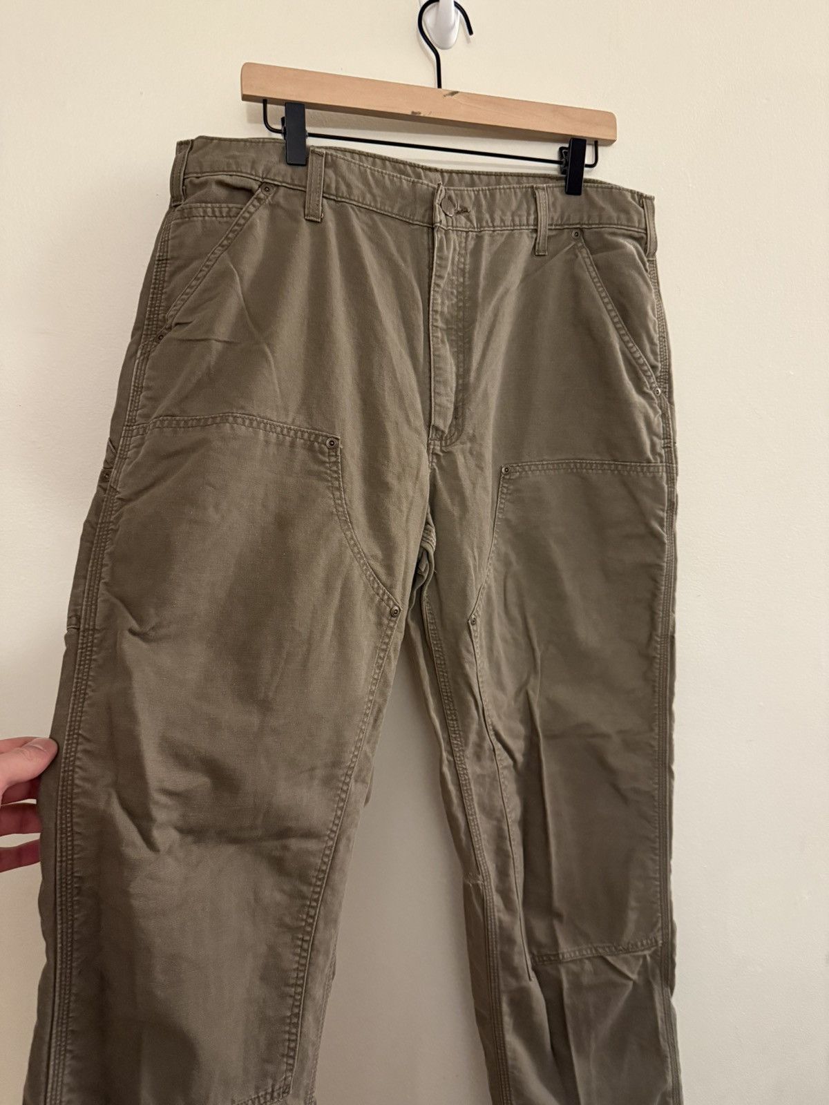 Carhartt Vintage Faded Carhartt Double Knee Olive 4gseller Size US 36 / EU 52 - 2 Thumbnail
