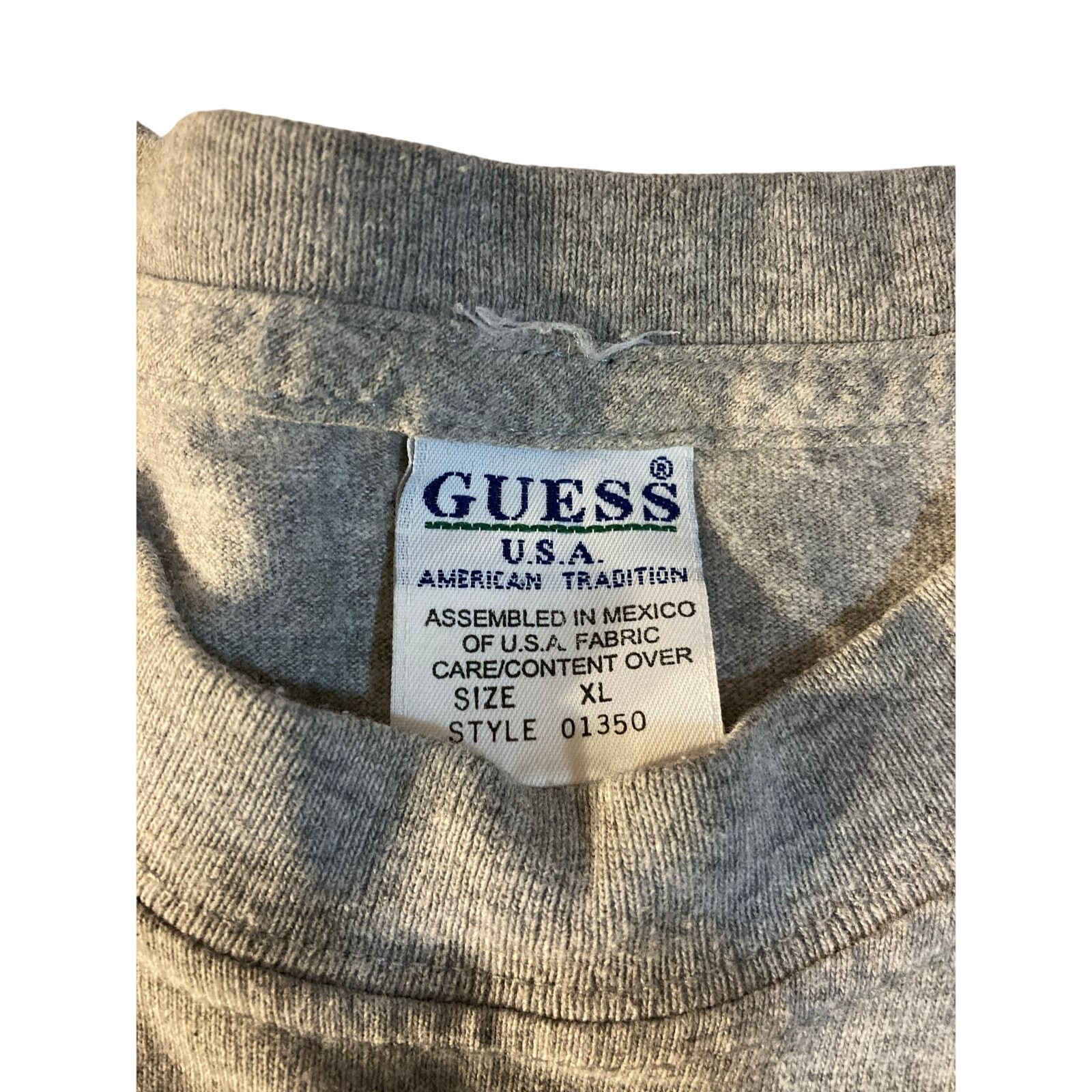 Guess Vtg 90s Y2k GUESS USA Mens XL American Tradition Graphic Tee Size US XL / EU 56 / 4 - 6 Thumbnail