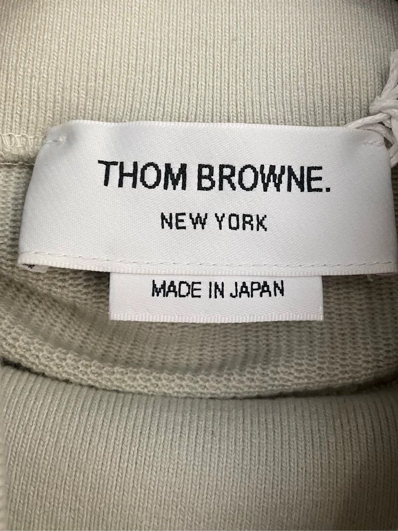 Thom Browne Thom Browne Light beige gray semi-high collar sweater 2506- Size US XL / EU 56 / 4 - 6 Thumbnail