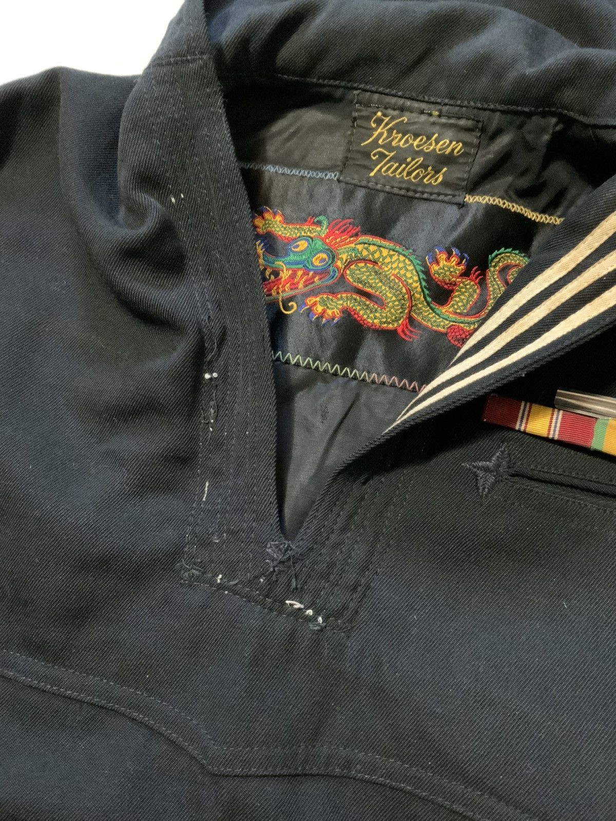 Vintage VTG 1960s Gus Kroesen USN US Navy Dragon Wool Uniform Top Size US XS / EU 42 / 0 - 7 Thumbnail