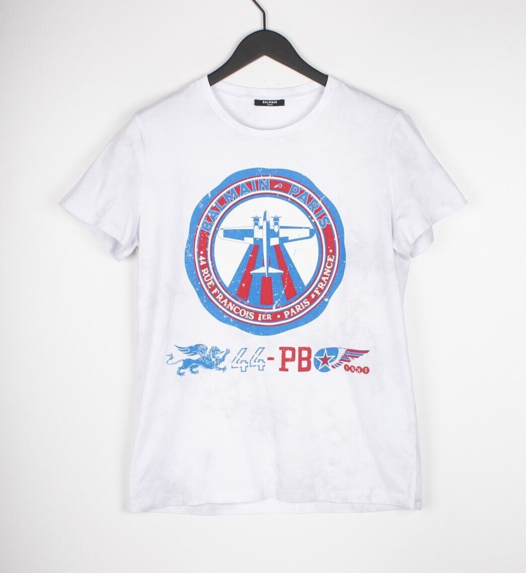 Balmain Original Balmain Paris Men White T Shirt Size M B014 Size US M / EU 48-50 / 2 - 1 Thumbnail