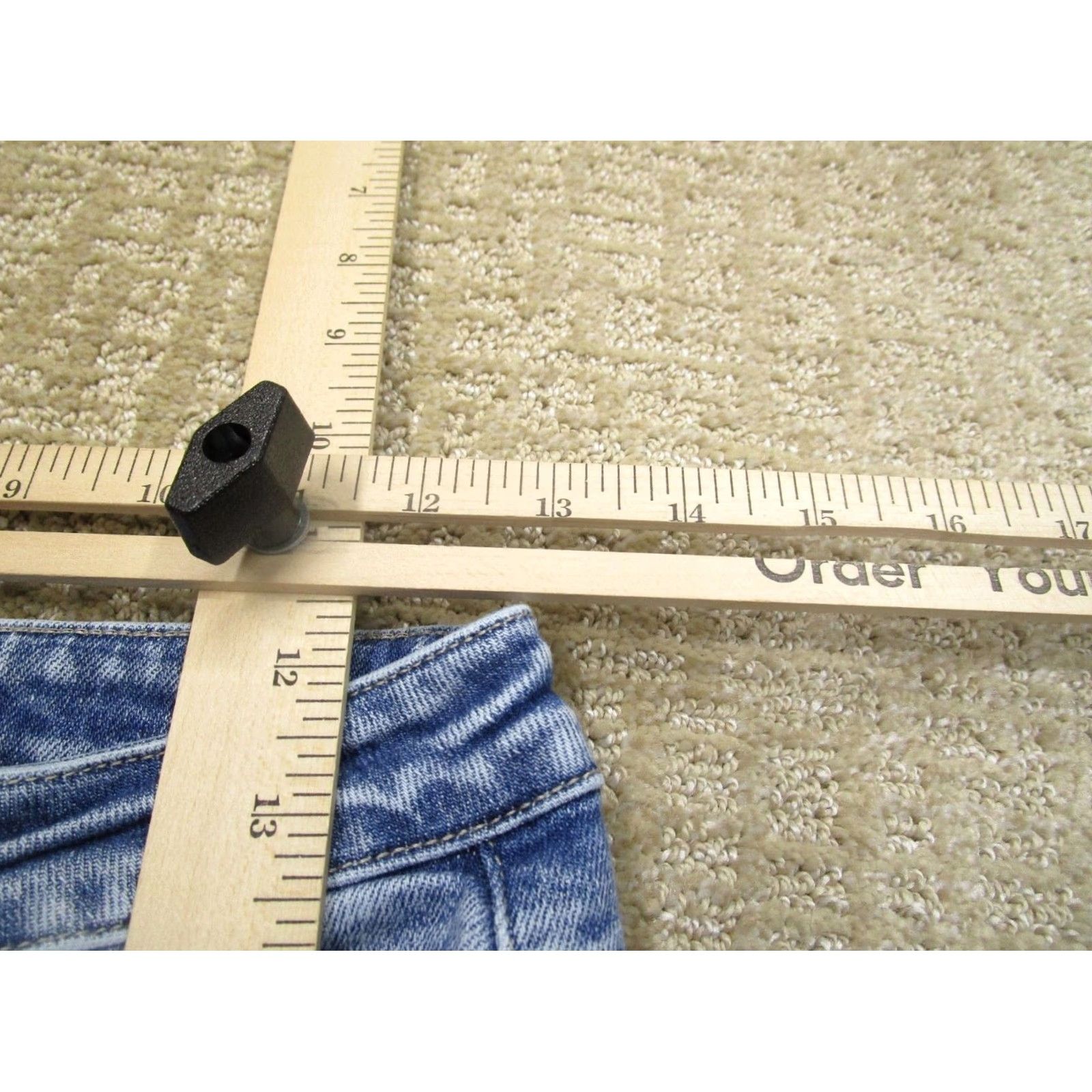 Vintage Risen Jeans Women 26 Blue Straight Cropped Mid Rise Acid Wash Frayed Hem Denim Pants Size 26" / US 2 / IT 38 - 5 Thumbnail