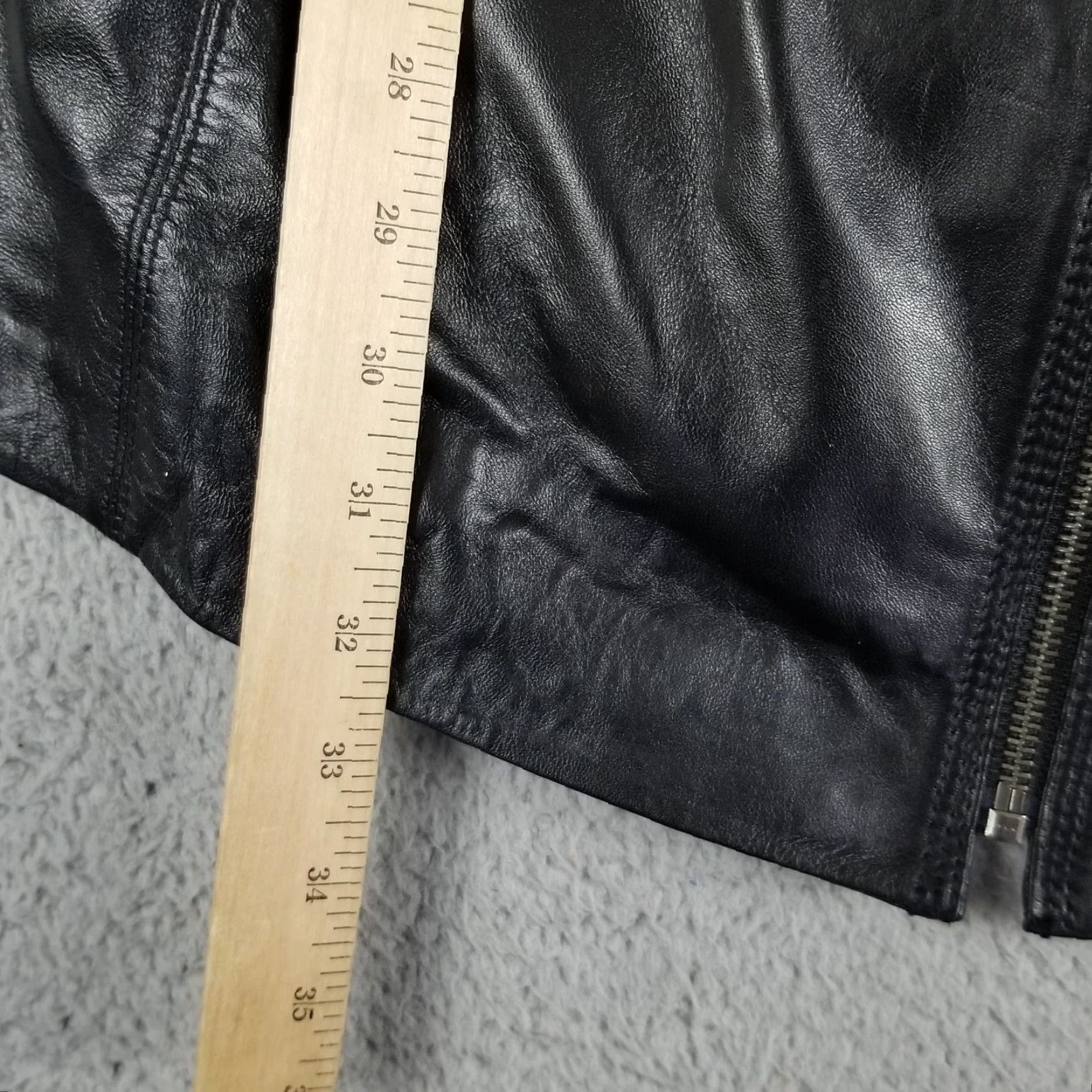 Vintage Roaman's Jacket Genuine Leather A-line Coat 18W 1X Plus Size Black NWT Motorcycle Outdoor Leather Jacket with Front Zipper Genuine leather jacket Size XXL / US 16-18 / IT 52-54 - 3 Thumbnail