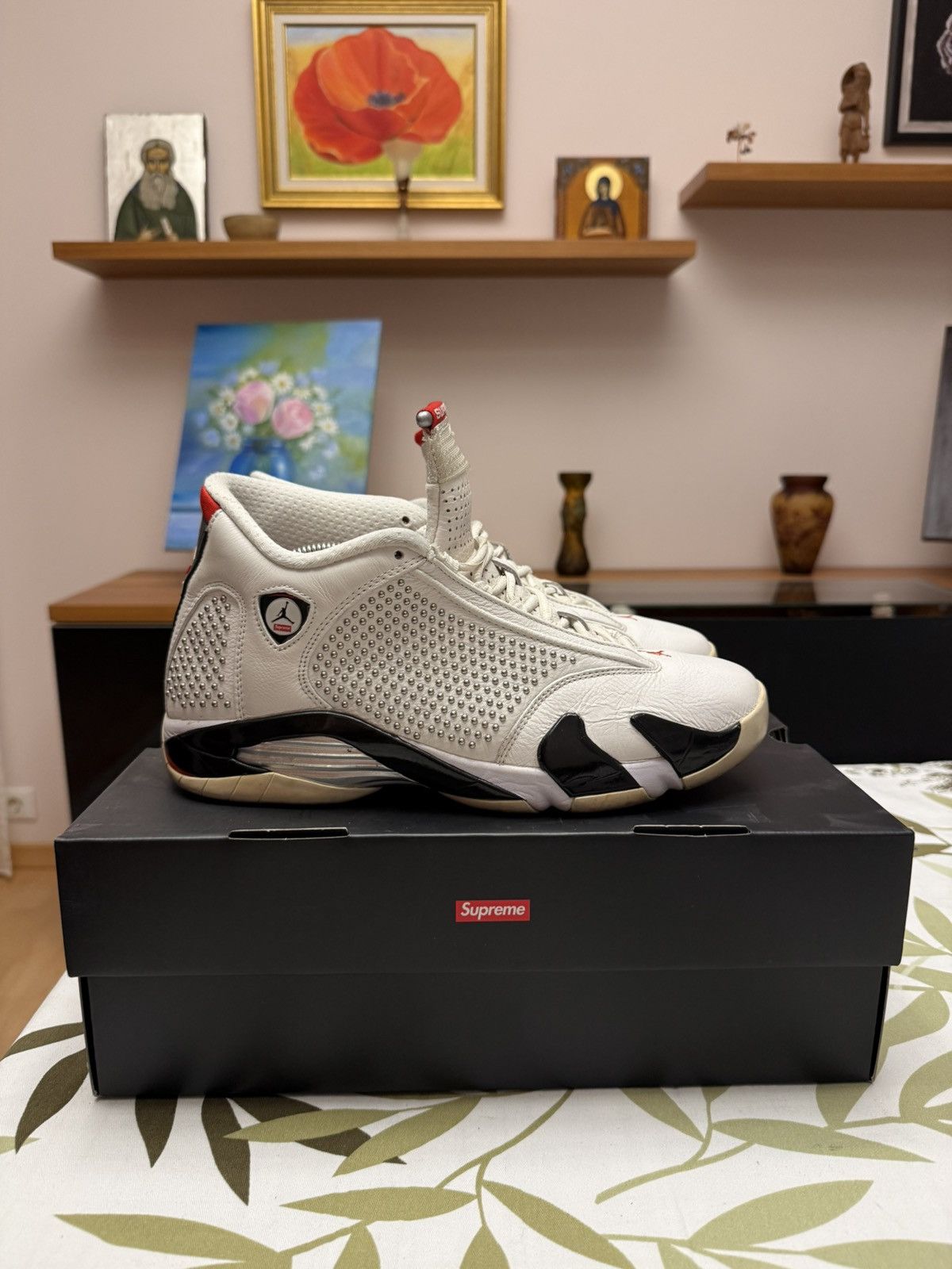 Jordan Brand × Supreme Air Jordan 14 Supreme White Size US 10 / EU 43 - 5 Thumbnail