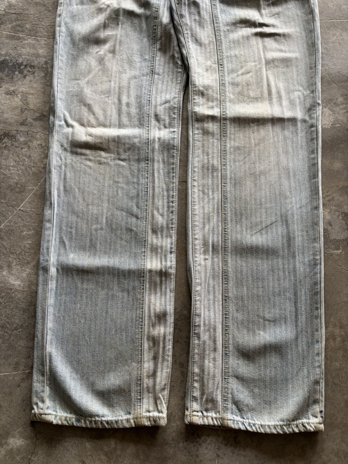 Japanese Brand BLUE WAY HICKORY STONE WASHED FADE JAPANESE HARAJUKU STYLE Size US 35 - 11 Thumbnail