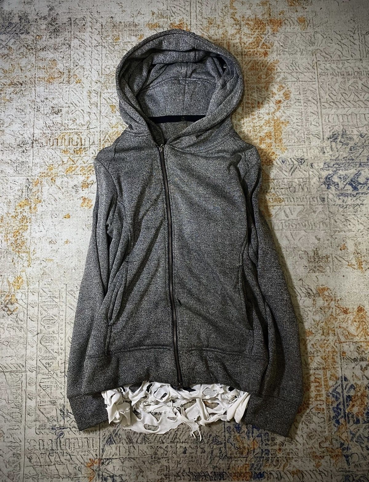 GOSTAR DE FUGA 2000s Fuga Asymmetric Destroy Double Zip Hoodie Iswn style Size US M / EU 48-50 / 2 - 1 Thumbnail