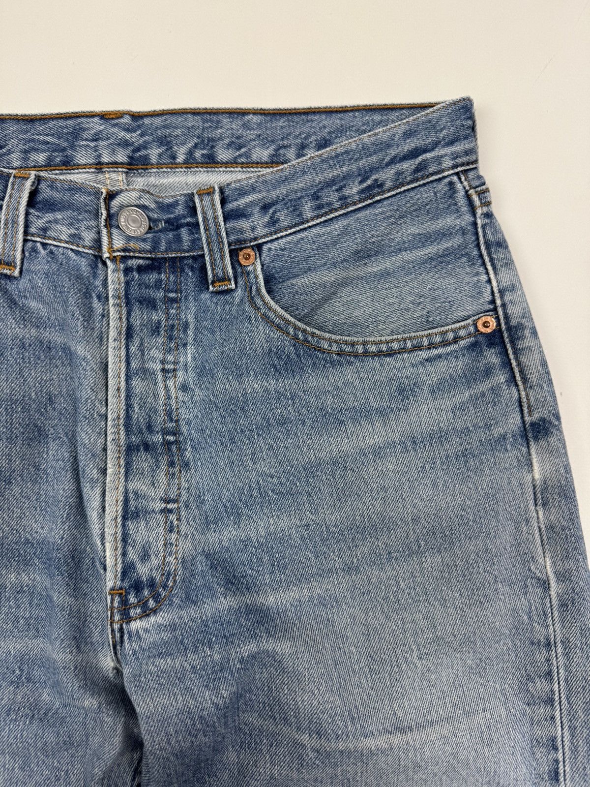 Levi's 1990’s Vintage Distressed Levi’s 501 Washed Denim USA Jeans Size US 31 - 7 Thumbnail