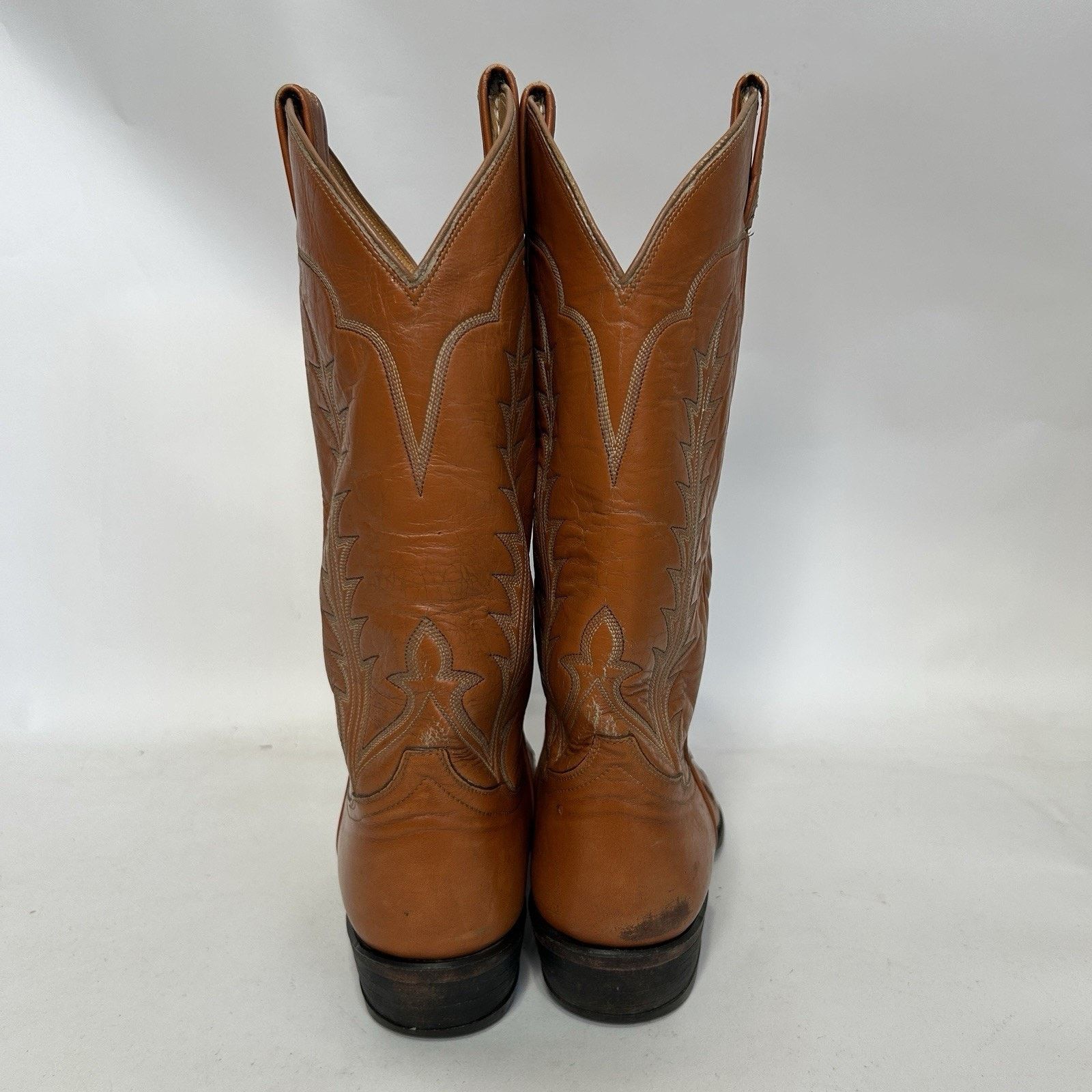 Tony Lama Vintage Tony Lama Cowboy Boots “Tan Brown” Black Label Size US 10.5 / EU 43-44 - 5 Thumbnail