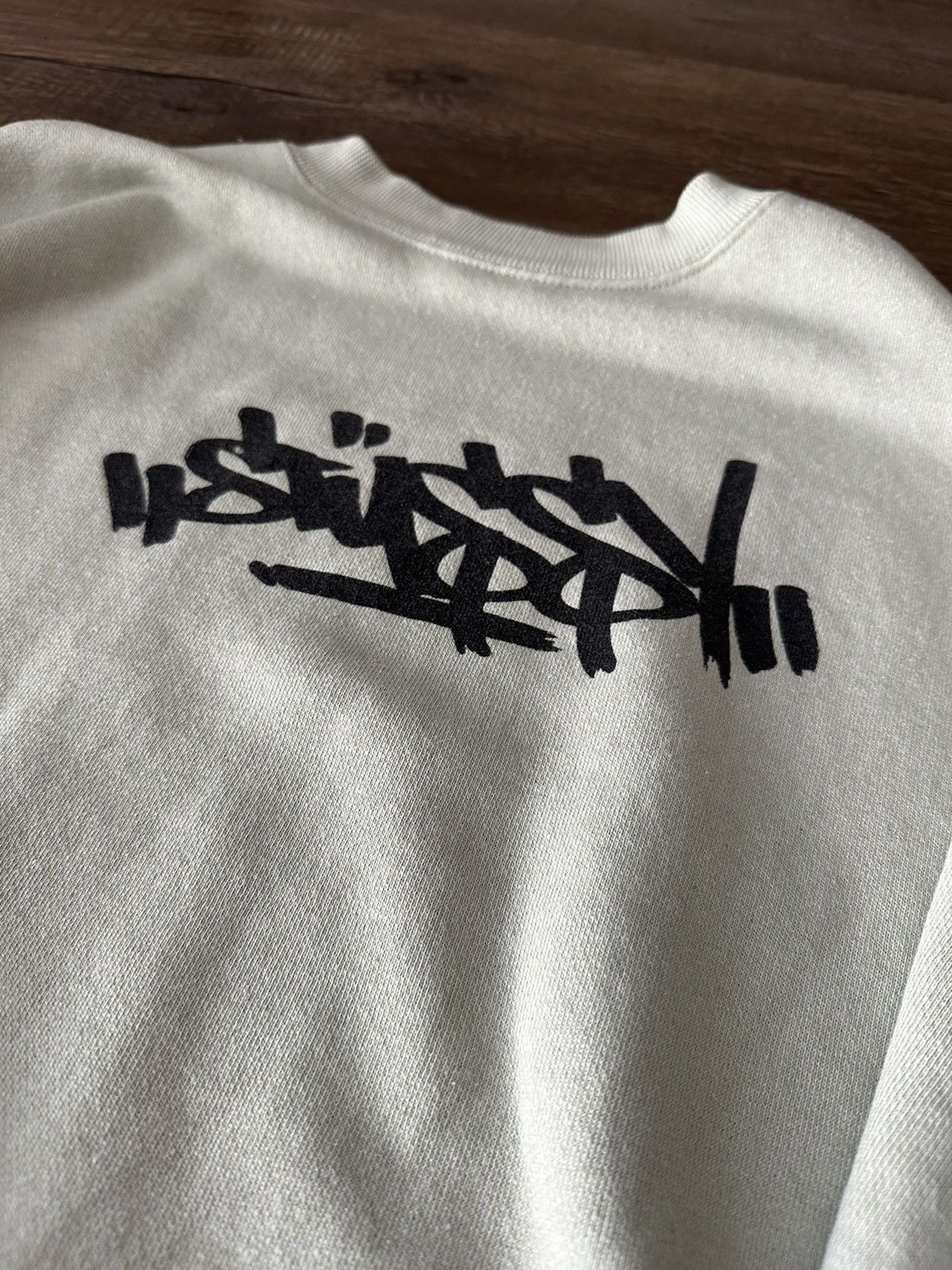 Stussy × Vintage Vintage Stussy Graffiti Logo Sweatshirt XL Size US XL / EU 56 / 4 - 2 Thumbnail