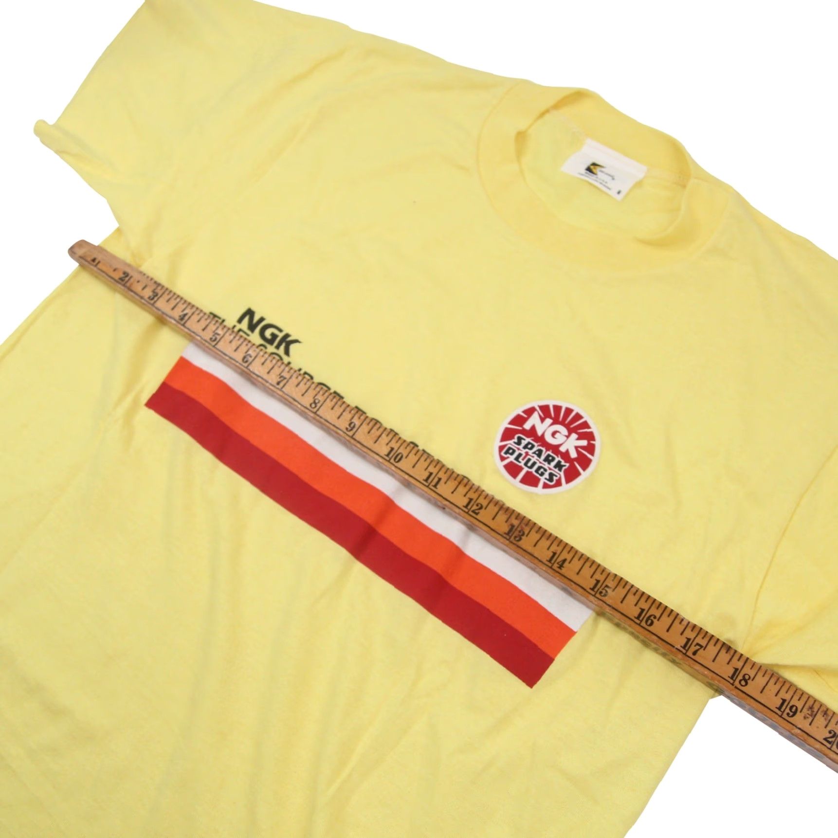 Vintage VINTAGE NGK Spark Plugs T-Shirt Mens M Yellow Graphic Shirt Size US M / EU 48-50 / 2 - 5 Thumbnail