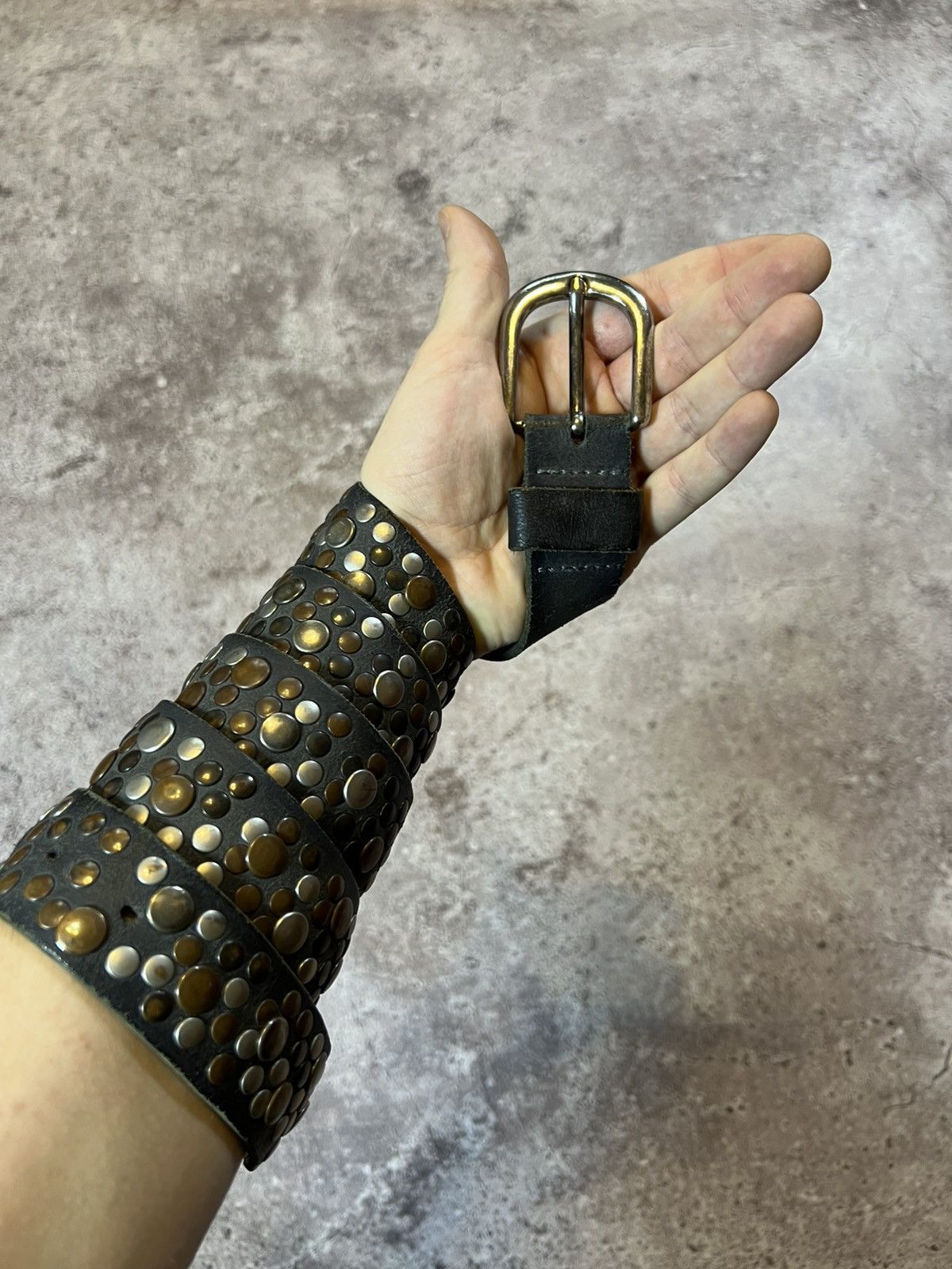 Japanese Brand 00ʼS NUMBER NINE STYLE JAPAN LEATHER Y2K BELT ARCHIVE Size ONE SIZE - 3 Thumbnail