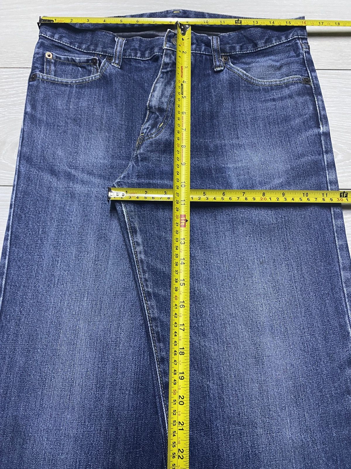 Undercover × Uniqlo Uniqlo S-002 Blue Wash Loose Jeans Size US 32 / EU 48 - 10 Thumbnail