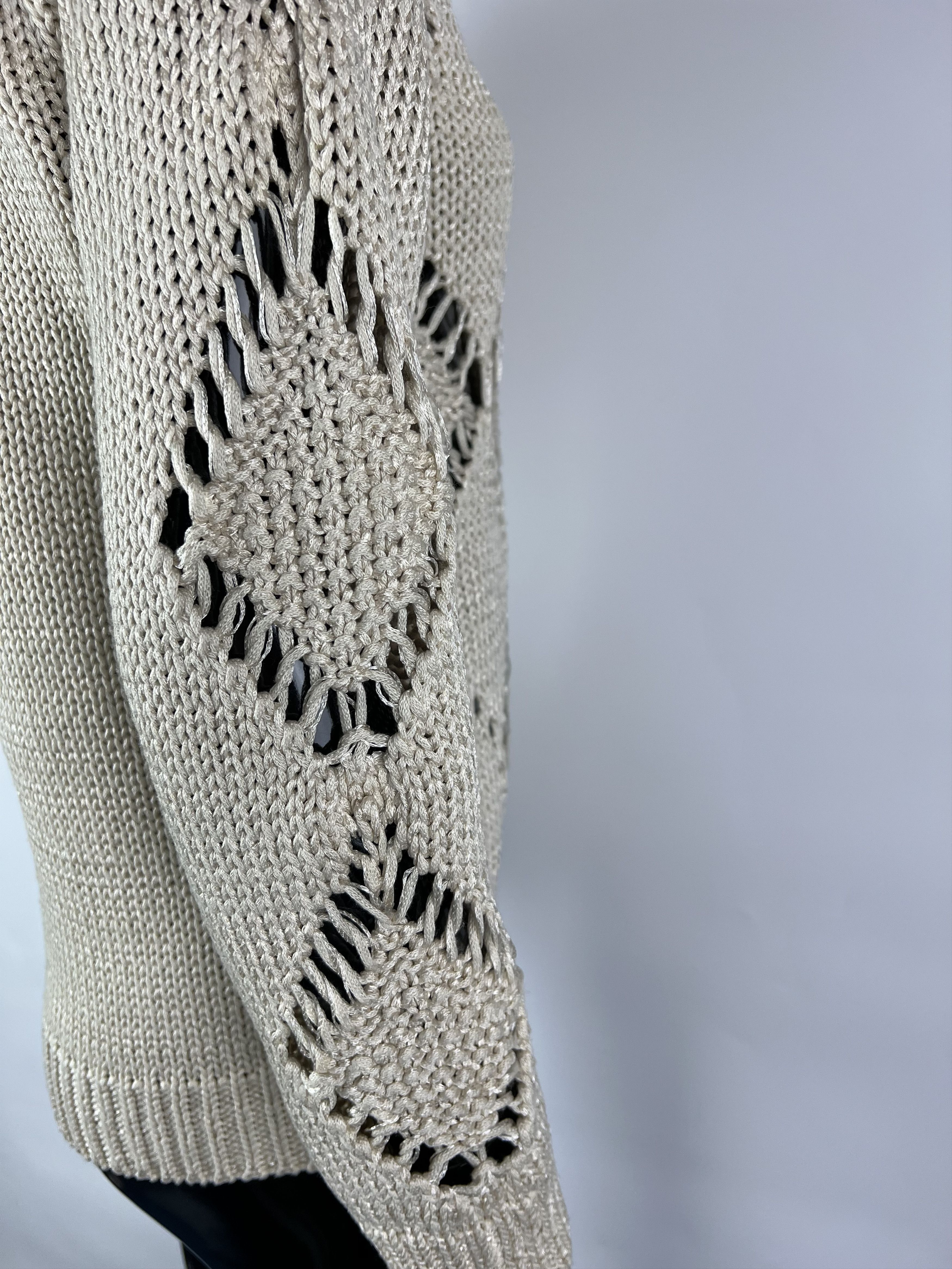 Sandro Sandro Women's Beige Knit Sweater Size 1 Size S / US 4 / IT 40 - 5 Thumbnail
