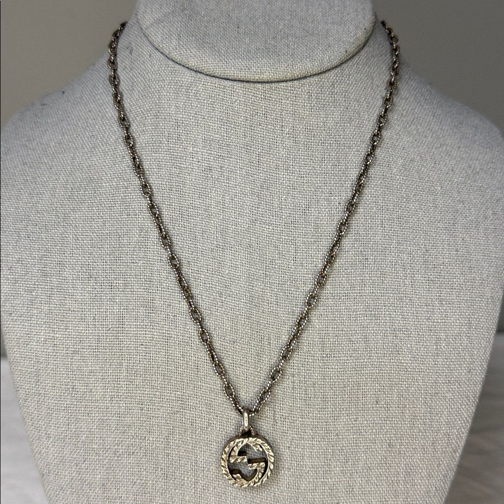 Gucci Gucci Sterling Silver Interlocking G Necklace – 17" Size ONE SIZE - 2 Thumbnail