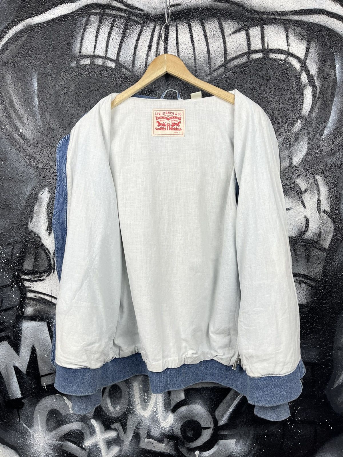 Levi's Vintage Clothing Levi’s Lyon Bomber Retro Mod Denim Jacket Men’s Size L Size US L / EU 52-54 / 3 - 16 Thumbnail