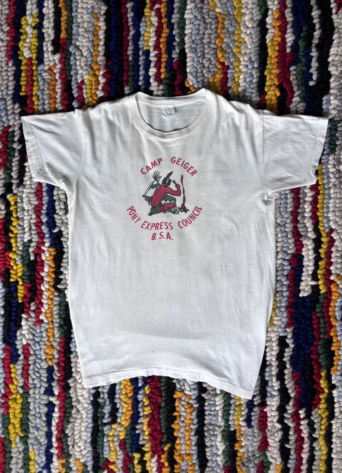 Japanese Brand 1950s Vintage Tee Shirt Camp Geiger BSA Size US L / EU 52-54 / 3 - 1 Thumbnail