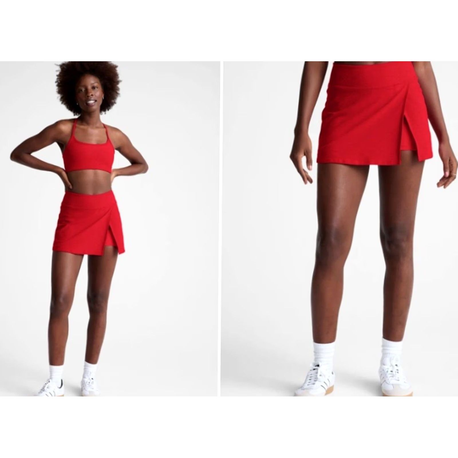 Beyond Yoga Beyond Yoga Womens Spacedye Points Crossover Skirt Candy Apple Red Heather Sz M - Casual, Pull-On, M Size Size 32" / US 10 / IT 46 - 6 Thumbnail