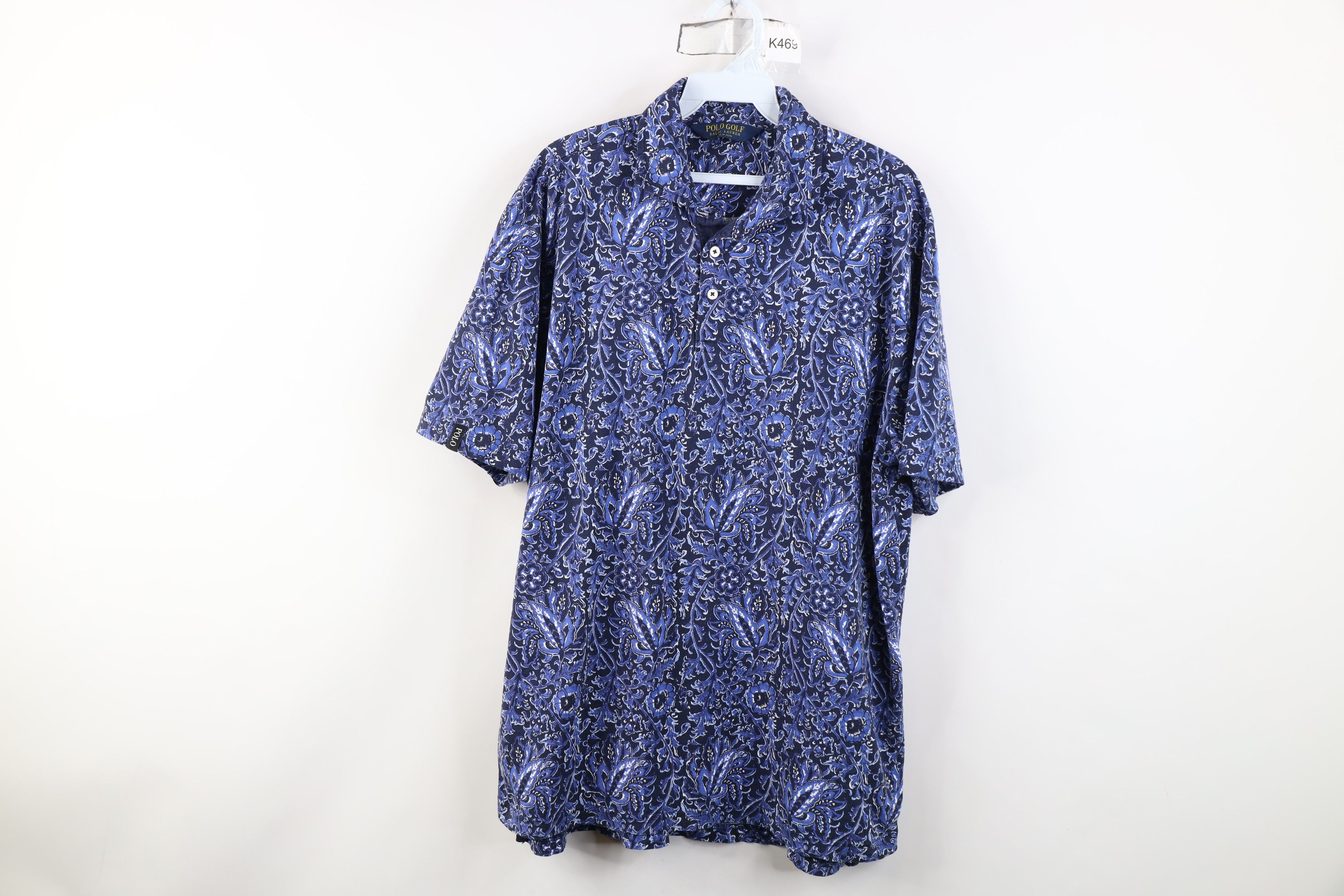 Ralph Lauren Vintage Y2K Ralph Lauren Over Print Collared Polo Shirt Blue Size US L / EU 52-54 / 3 - 1 Thumbnail