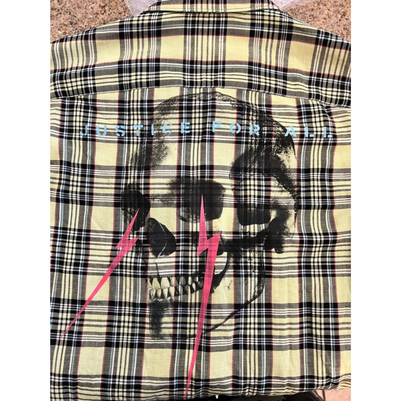John Varvatos John Varvatos Justice For All Skull Plaid Shirt L NWT Graph Size US L / EU 52-54 / 3 - 3 Thumbnail