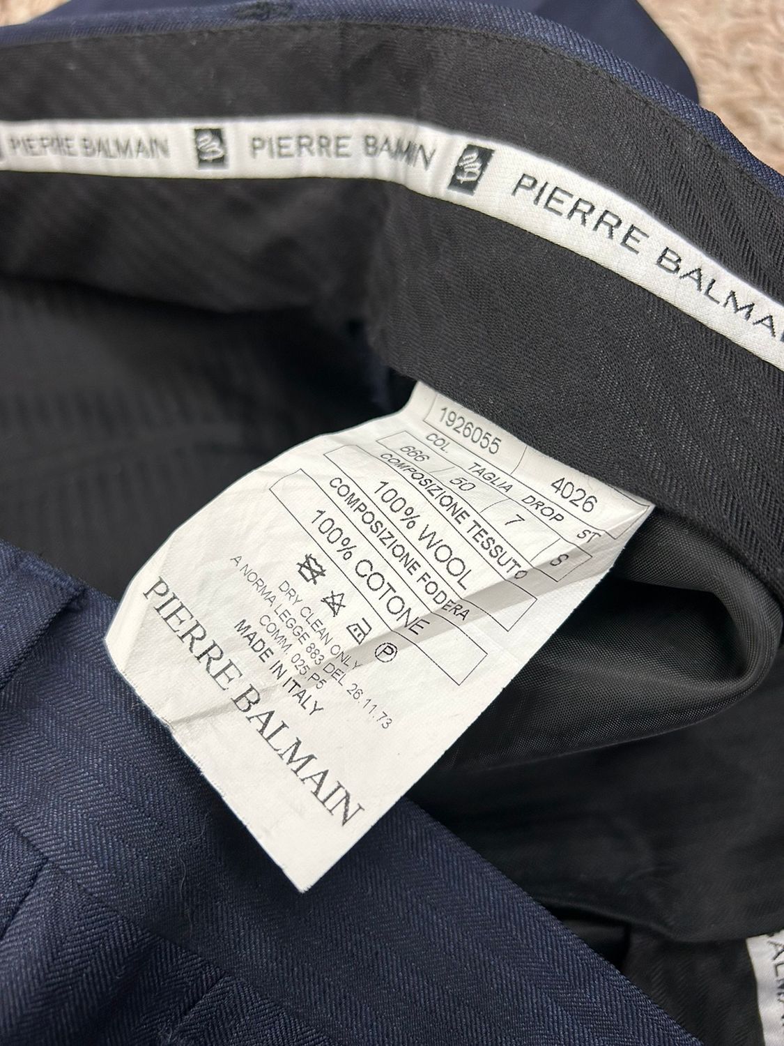 Balmain 90s Vintage Pierre Balmain Casual Tailoring Trousers Pants Size 50S - 8 Thumbnail