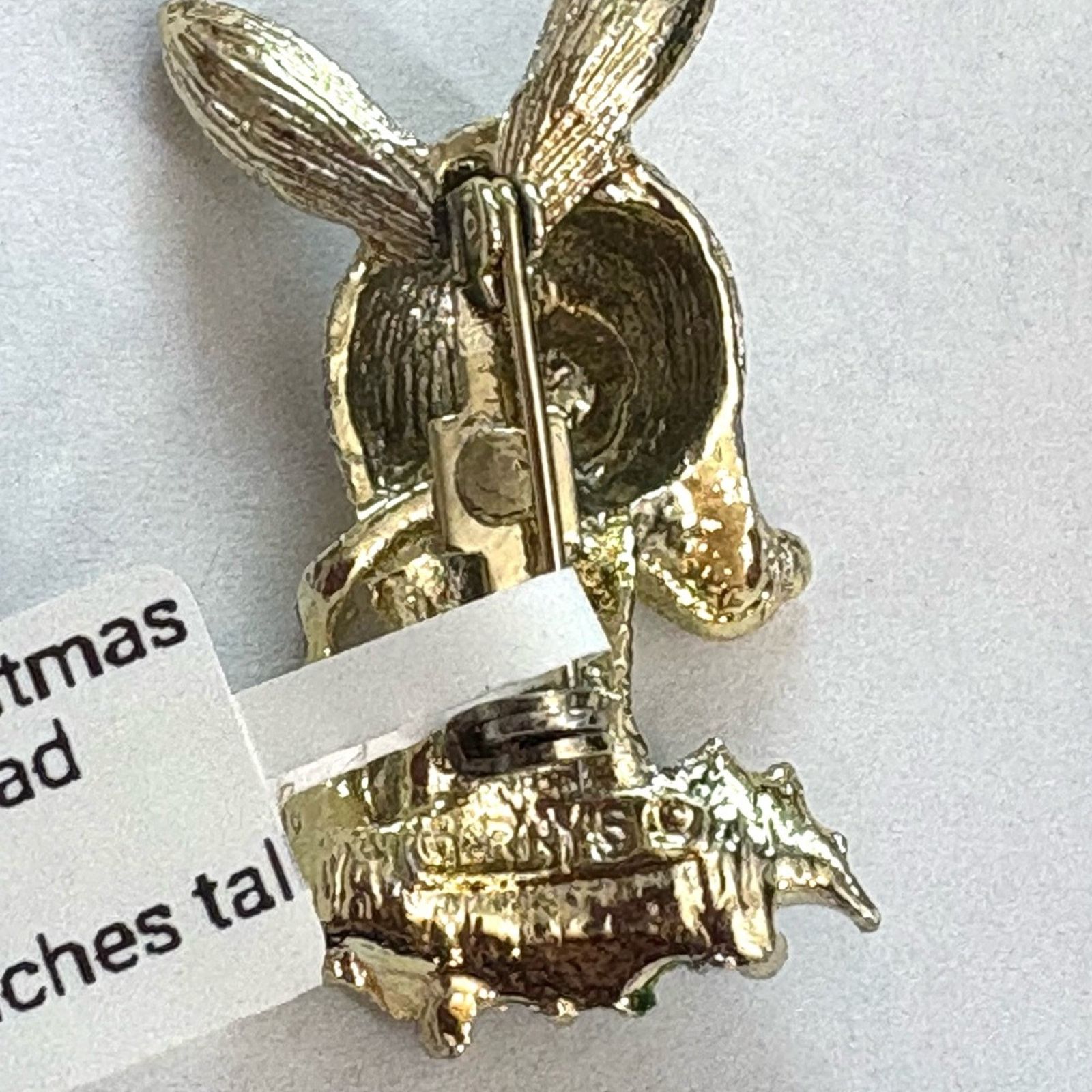 Other Vintage Gerry Reindeer Head Brooch Christmas Signed Size ONE SIZE - 2 Thumbnail