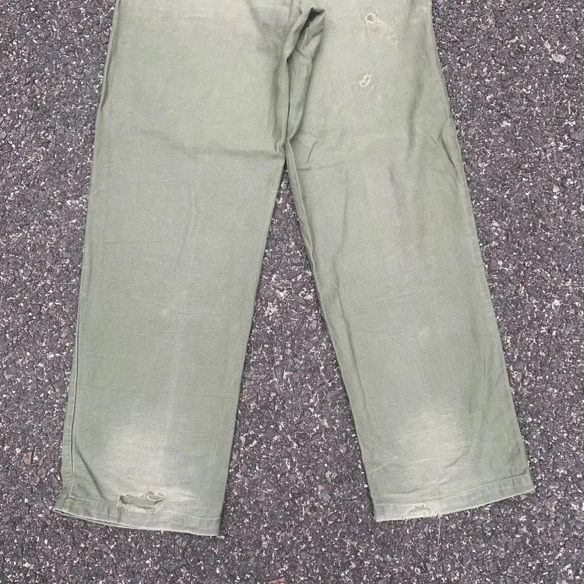 Army Of Me VINTAGE ARMY 29x32 CUSTOM EMBROIDERY TROUSERS FATIGUE FADED Size US 29 - 10 Thumbnail