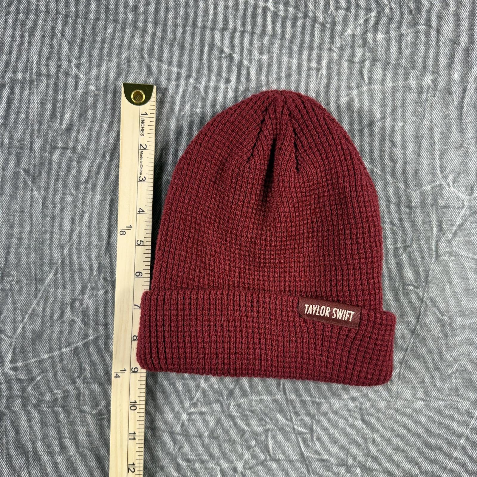 Other Taylor Swift Beanie Women's Burgundy All Too Well Red Hat Size ONE SIZE - 3 Thumbnail