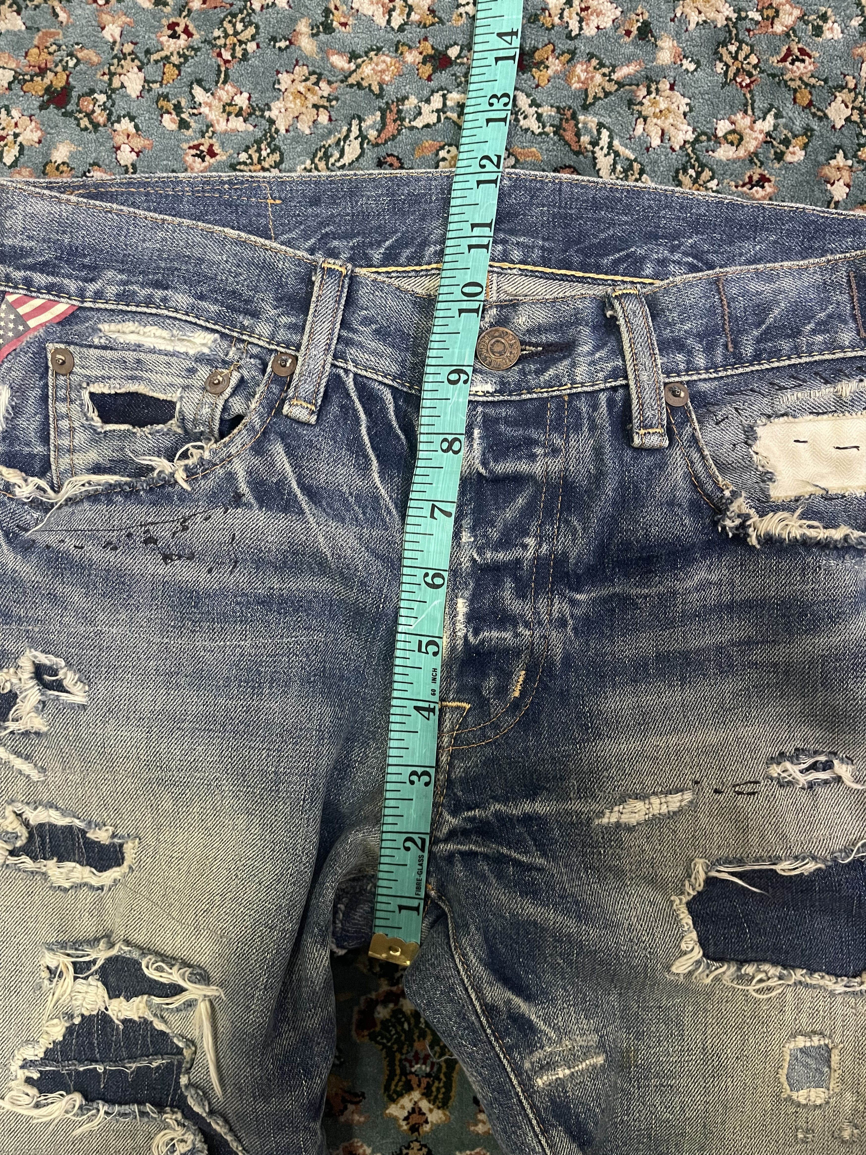 Denim & Supply Ralph Lauren Vintage Distressed Ripped Off Slim Style Size US 30 / EU 46 - 16 Thumbnail
