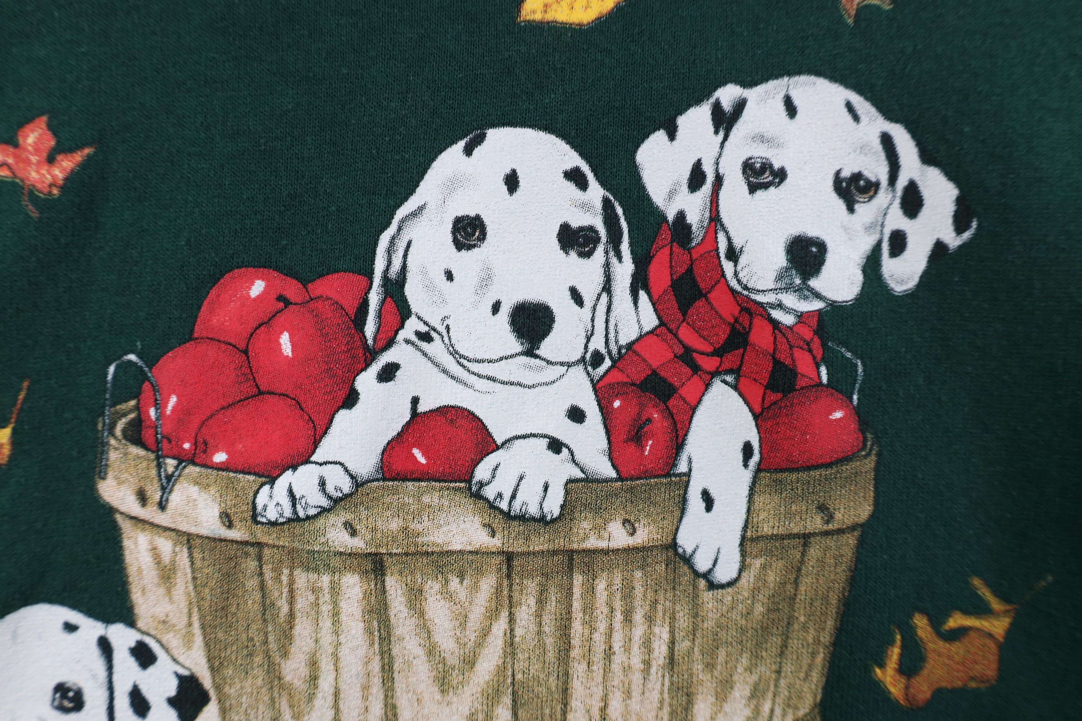 Vintage Vintage 90s Apple Orchard Dalmatian Dog Puppy Sweatshirt Size XL / US 12-14 / IT 48-50 - 5 Thumbnail
