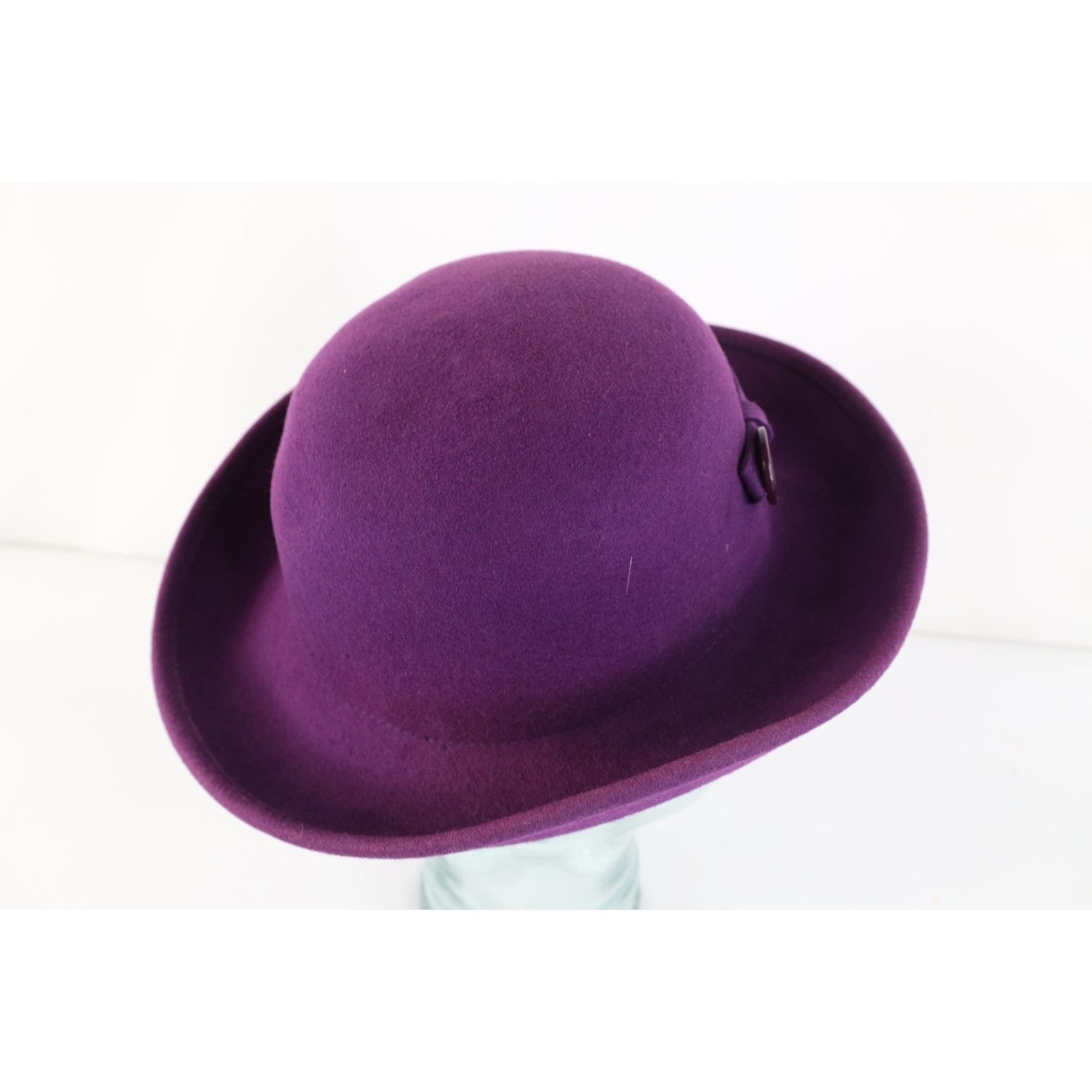 Vintage Vintage 90s Boho Chic Felt Wool Button Cloche Bowler Hat Size ONE SIZE - 5 Thumbnail