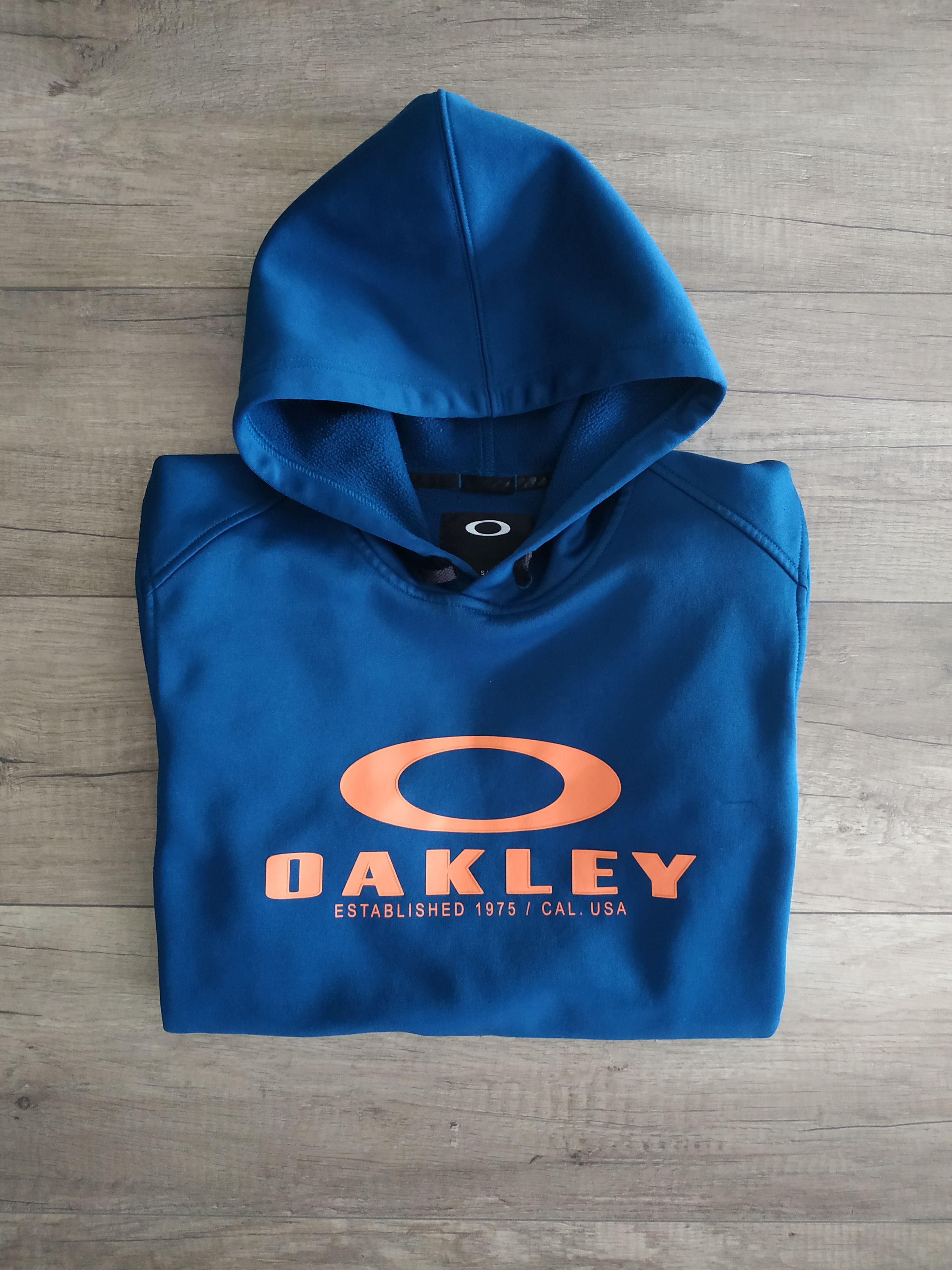 Oakley OAKLEY Men's Big Logo Navy Hoodie Sweatshirt, s. SMALL Size US S / EU 44-46 / 1 - 4 Thumbnail