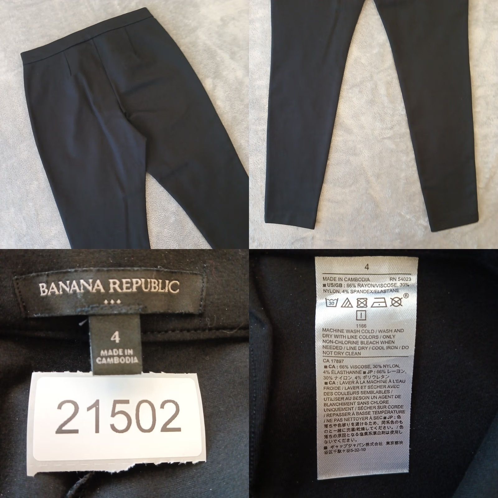 Banana Republic Banana Republic Pants Womens Size 4 Black Ankle Skinny Stretch 28x28 Mid Rise Size 27" / US 4 / IT 40 - 8 Thumbnail