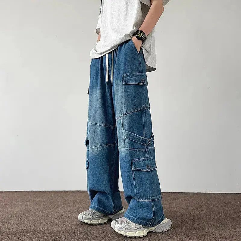 Japanese Brand Retro straight leg wide leg pocket jeans Size US 32 / EU 48 - 1 Thumbnail