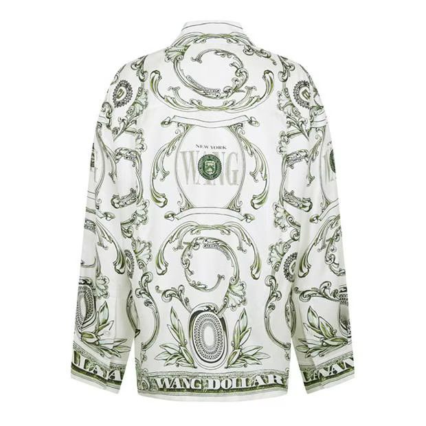 Alexander Wang o1g2r1mq0824 Shirts in Ivory & Green Size S / US 4 / IT 40 - 2 Thumbnail