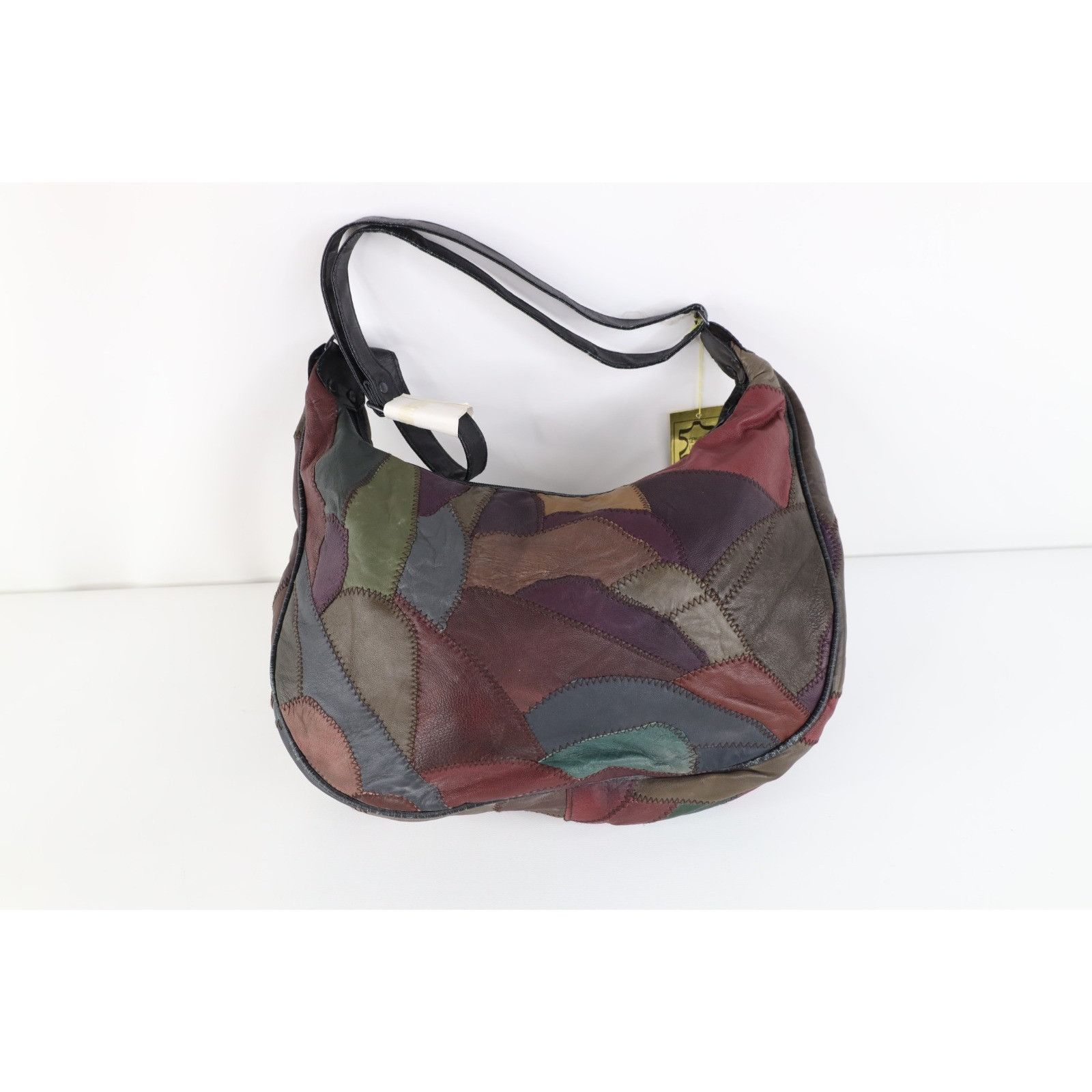 Vintage New Vintage 90s Babydoll Rainbow Patchwork Leather Purse Bag Size ONE SIZE - 4 Thumbnail