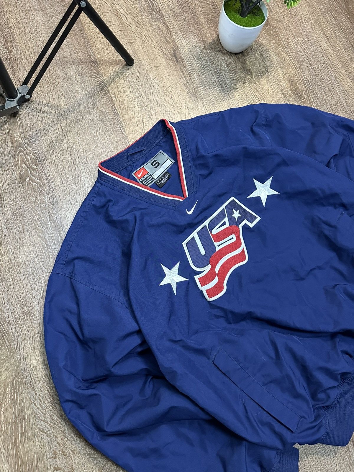 Nike Vintage Nike Team USA Hockey Olympic Nylon Windbreaker Size US S / EU 44-46 / 1 - 2 Thumbnail