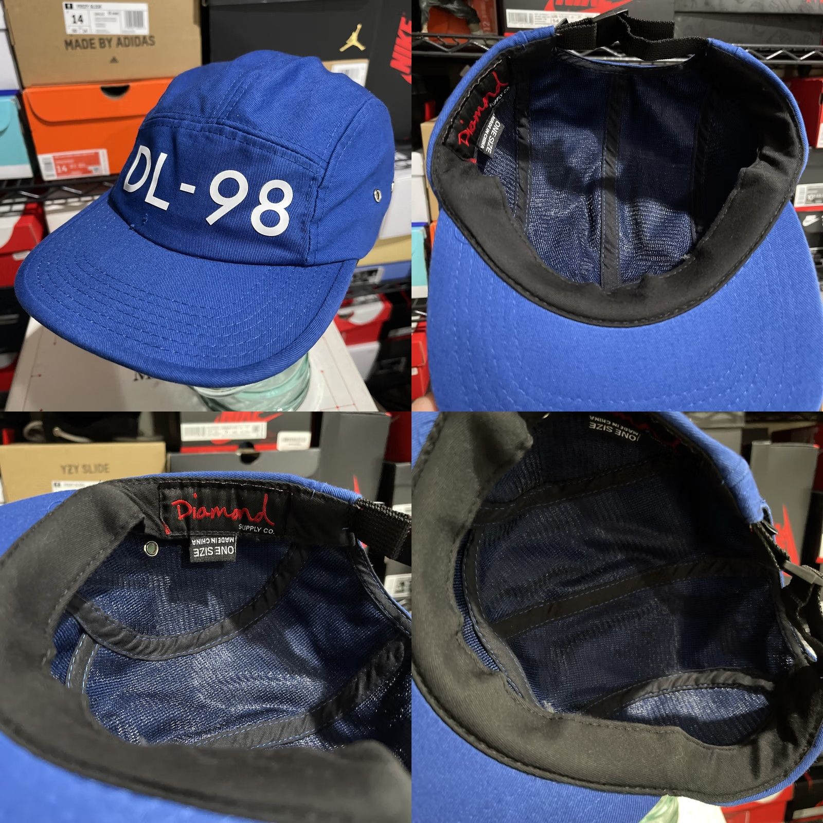 Diamond Supply Co. Diamond Supply Co Cap Hat Mens Strap Back 5 Panel Adjustable Blue Hat Size ONE SIZE - 8 Thumbnail