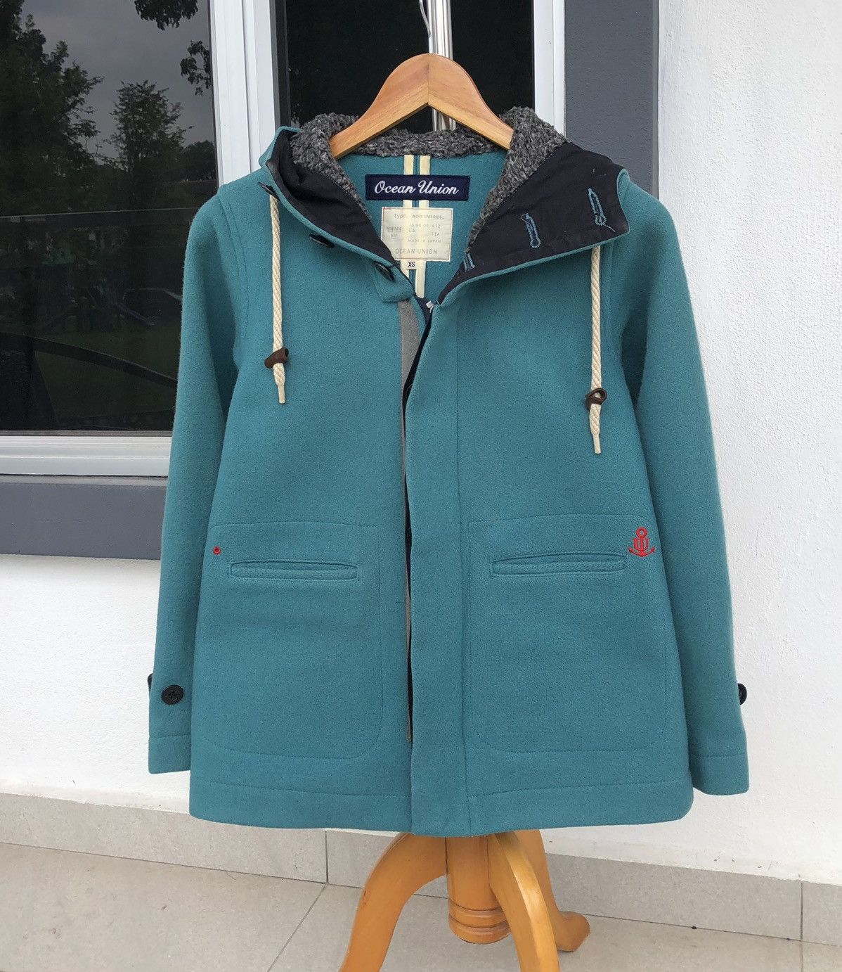 Vintage Ocean Union Work Uniform Wool Hoodie Jacket 🇯🇵