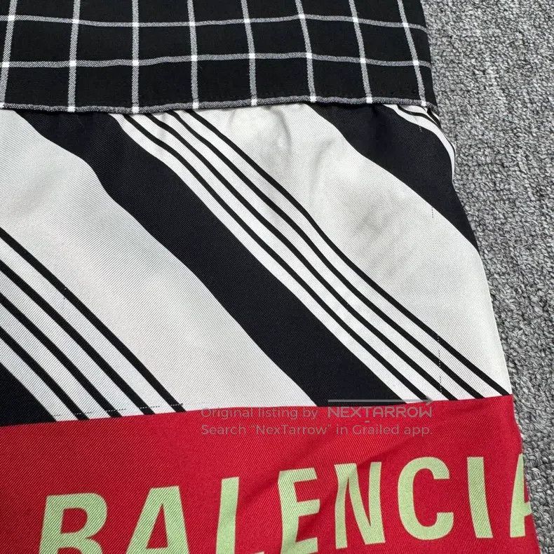 Balenciaga Balenciaga Patchwork mulberry silk short-sleeve shirt Size XXS / US 00 / IT 34 - 8 Thumbnail