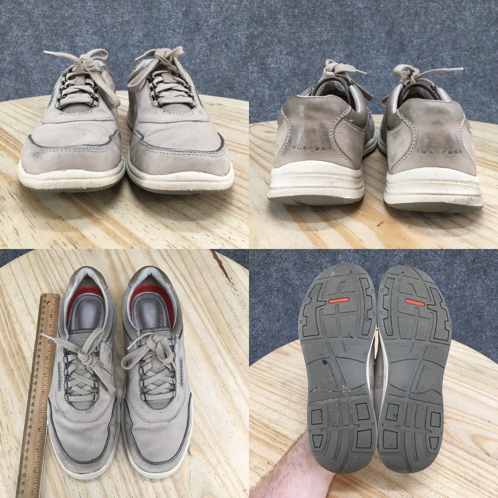 Rockport Rockport Shoes Womens 8 M Casual Sneakers Beige Leather Lace Up Low Top M76019 Size M / US 6-8 / IT 42-44 - 9 Thumbnail