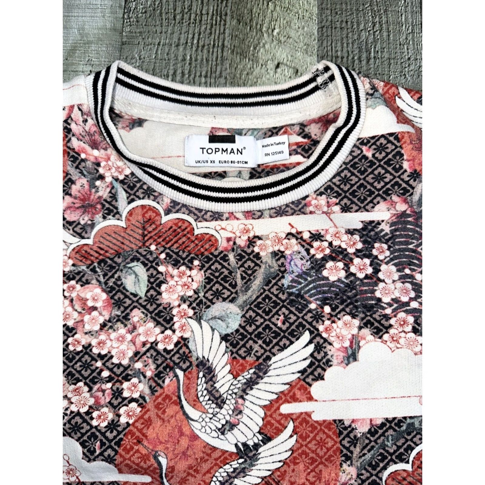 Topman Topman Men’s Short Sleeve Button-Up Multicolor Floral Bird XS Top Size US XS / EU 42 / 0 - 2 Thumbnail