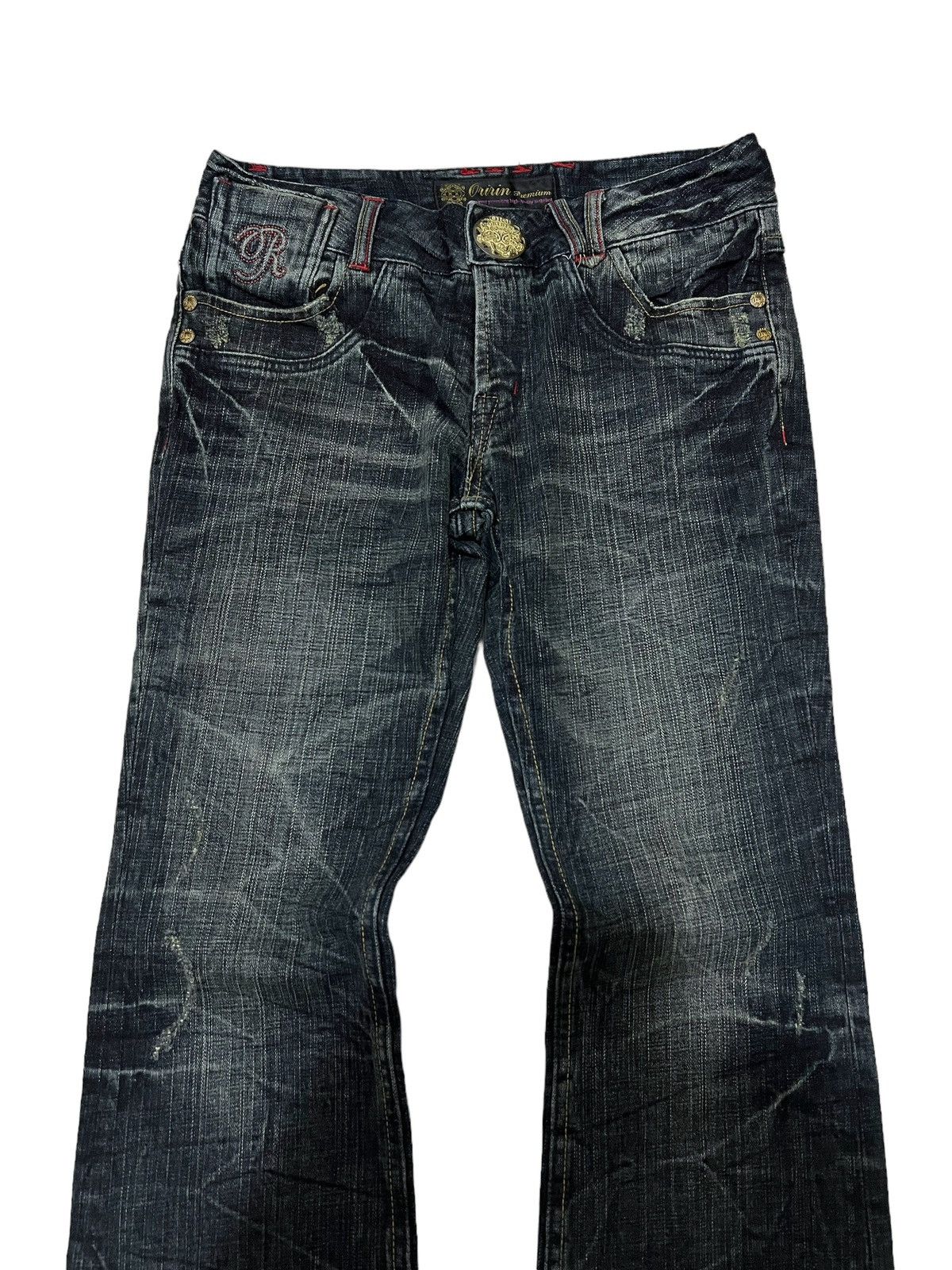 If Six Was Nine × Japanese Brand × Le Grande Bleu (L.G.B.) Oririn buckle flared denim pants Size US 29 - 3 Thumbnail