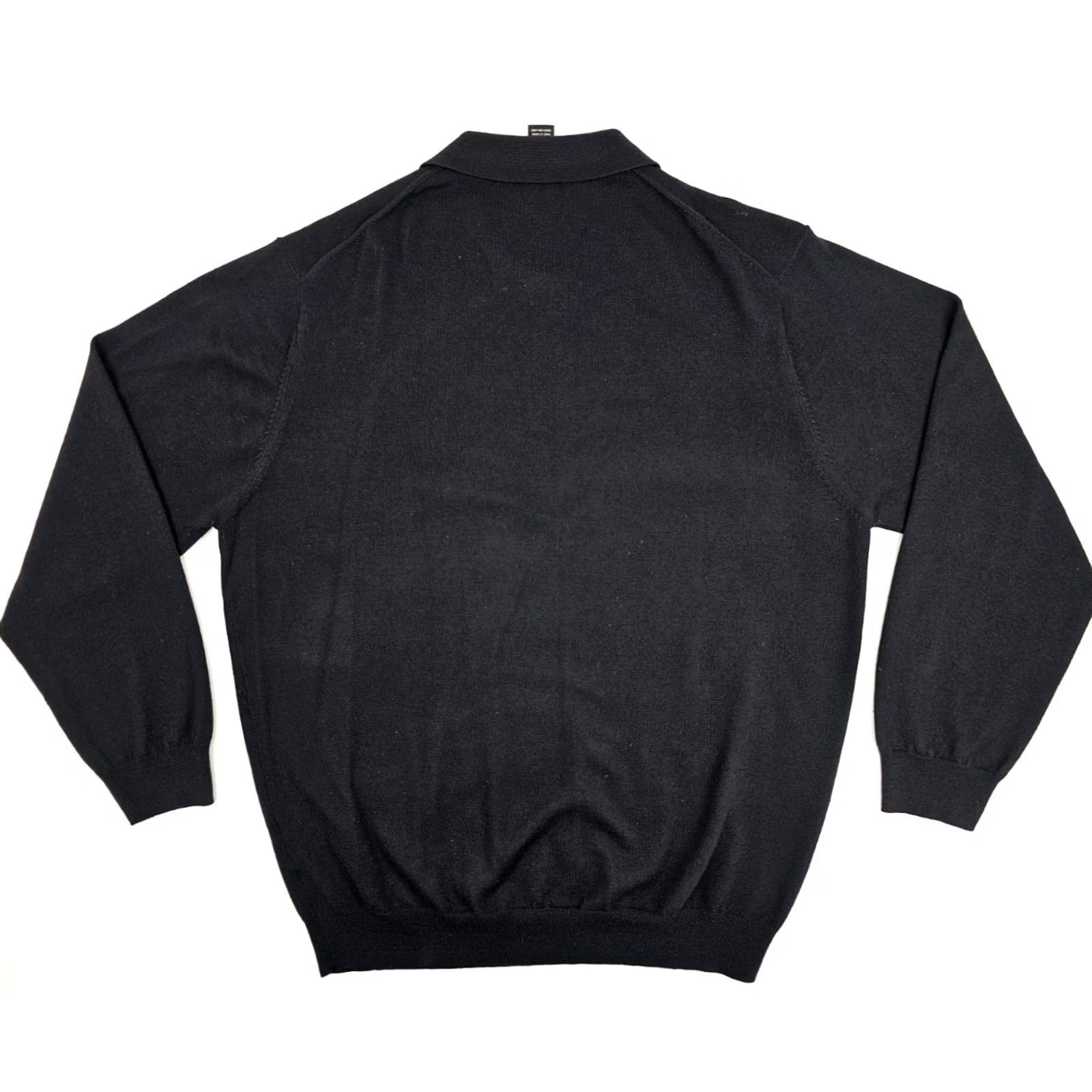 Jos. A. Bank Jos A Banks 100% Italian Merino Wool Knit Henley Pullover Sweater Men 2XL Black Size US XXL / EU 58 / 5 - 7 Thumbnail