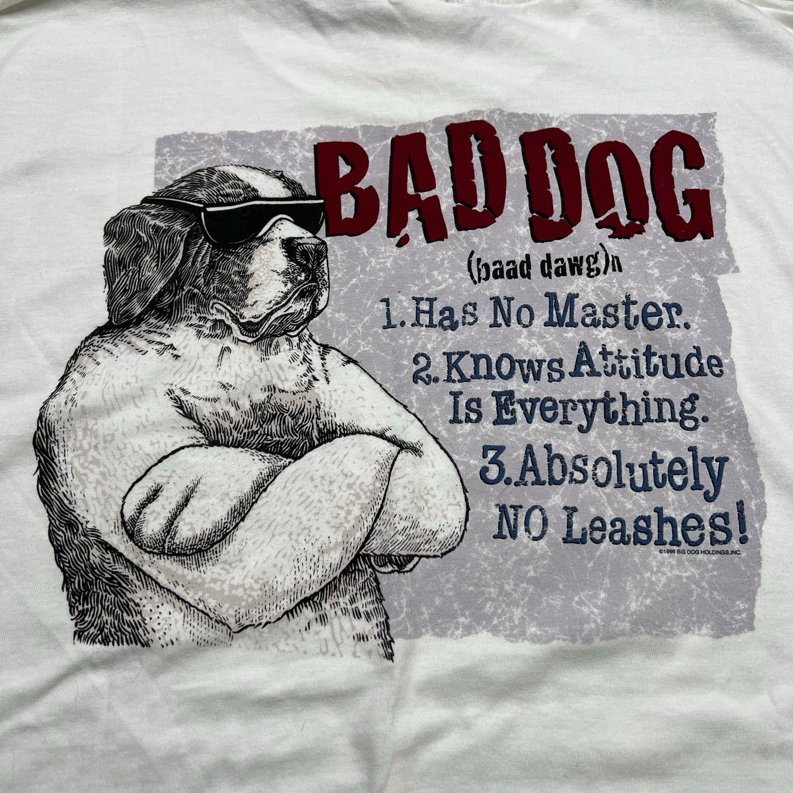 Vintage Vintage 90s Bad Dog Tshirt Mens Size XL NWT dead stock boho Size US XL / EU 56 / 4 - 2 Thumbnail