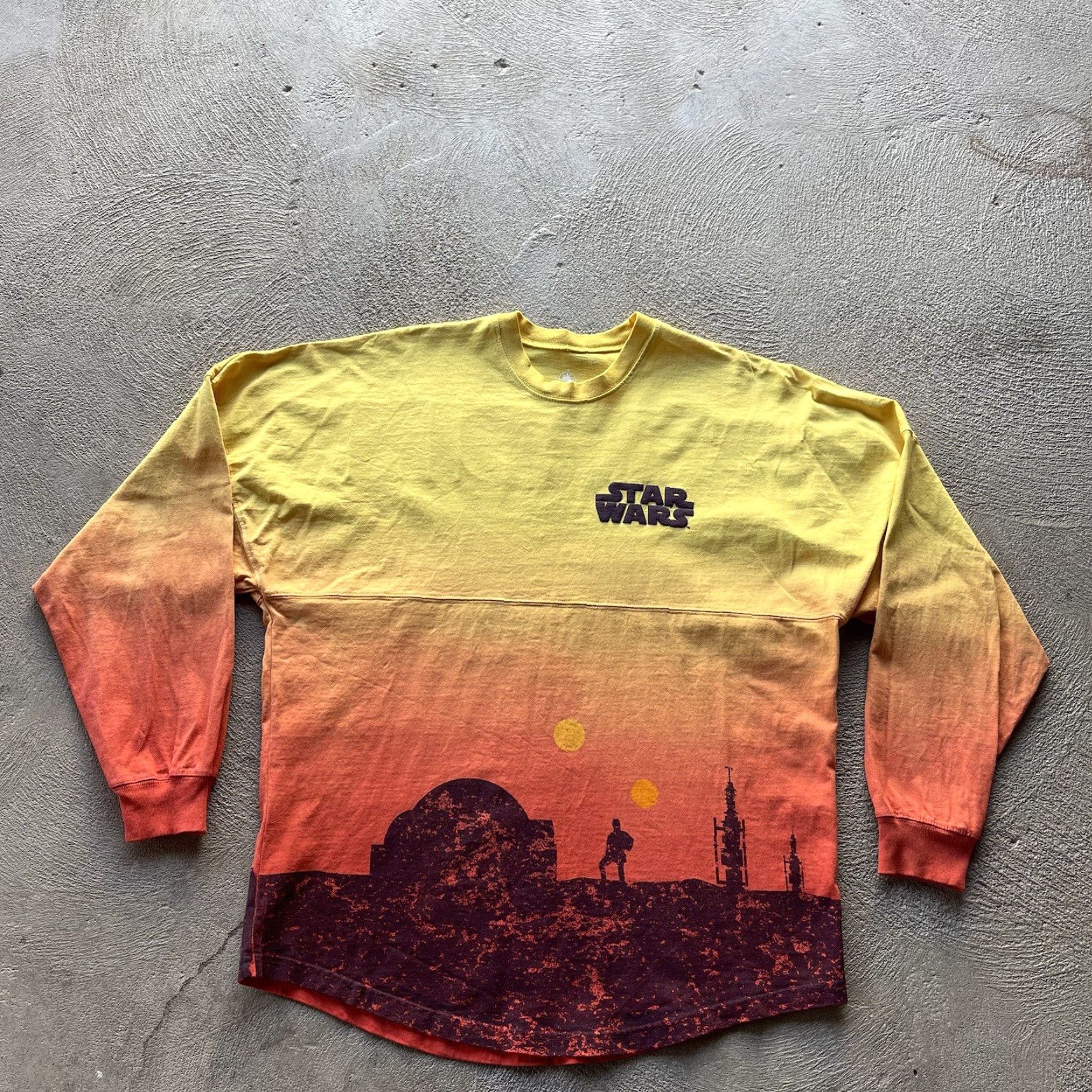 Disney Disney Star Wars Shirt Mens Small Yellow Spirit Jersey Luke Skywalker Tatooine Crew Neck Cotton Jersey 90s Theme Stars Movie Classicts Short? Size US S / EU 44-46 / 1 - 4 Thumbnail
